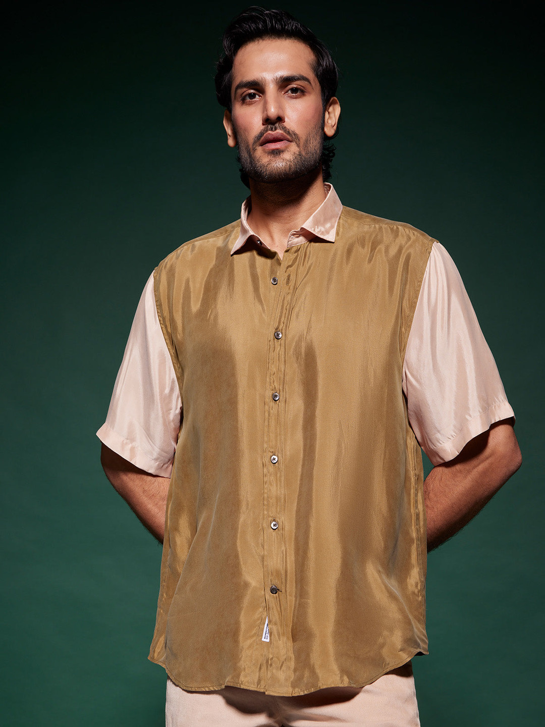 

Bombay Shirt Company Men Custom Opaque Casual Shirts, Brown