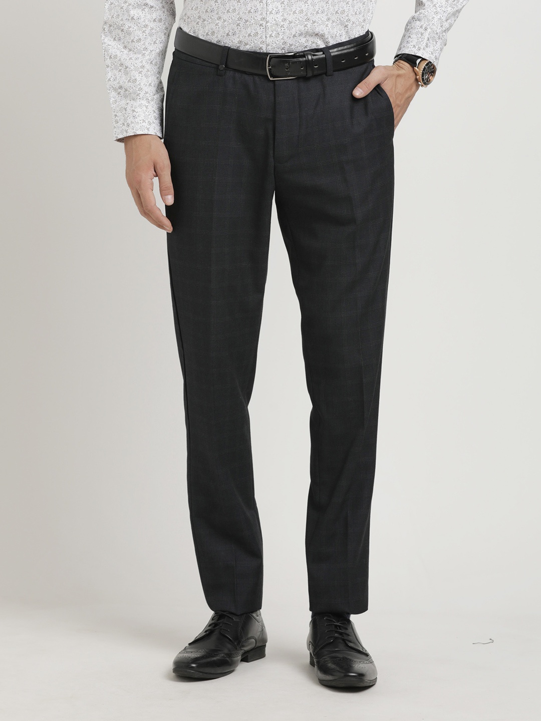 

Turtle Men Classic Slim Fit Trousers, Grey