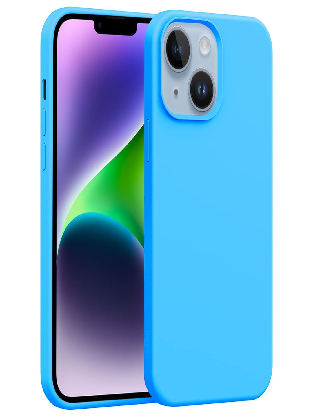 

LIRAMARK Solid Printed iPhone 14 Plus Back Case Mobile Accessories, Blue