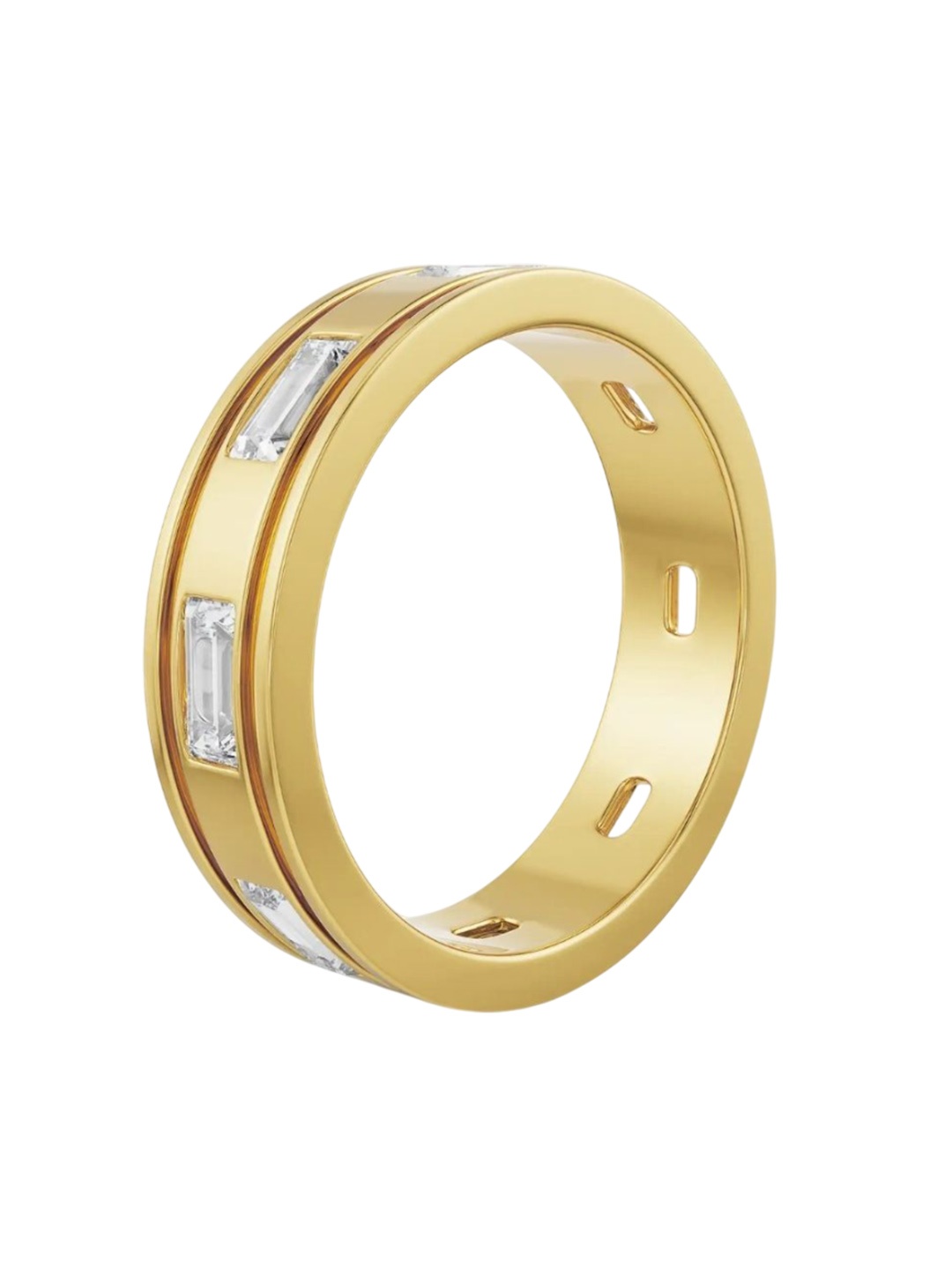 

Emori Regal Emerald Wedding Band for Men, Gold