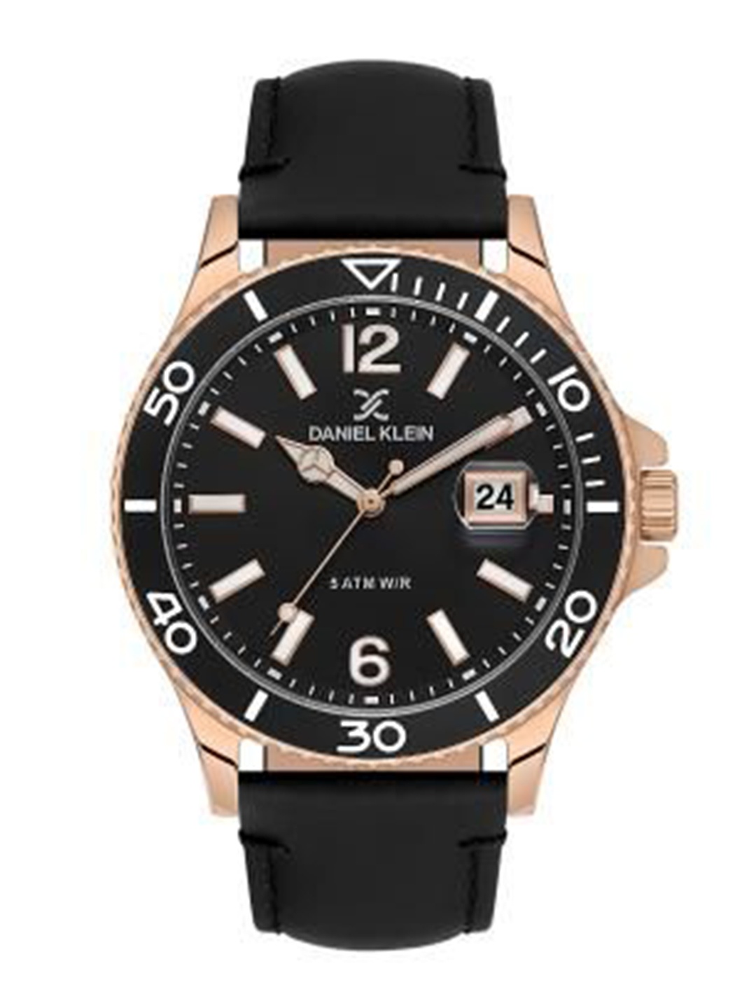 

Daniel Klein Men Dial & Leather Straps Analogue Watch DK.1.13905-4, Black
