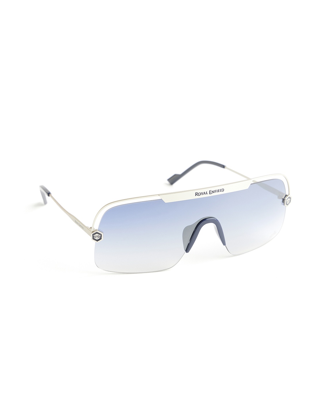 

Royal Enfield Men Shield Sunglasses with UV Protected Lens, Green