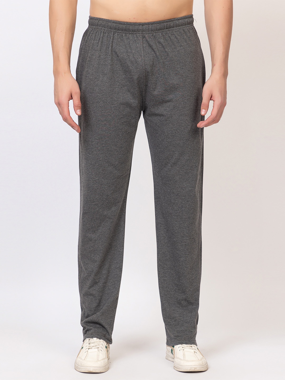 

SZN Men Mid Rise Track Pants, Charcoal