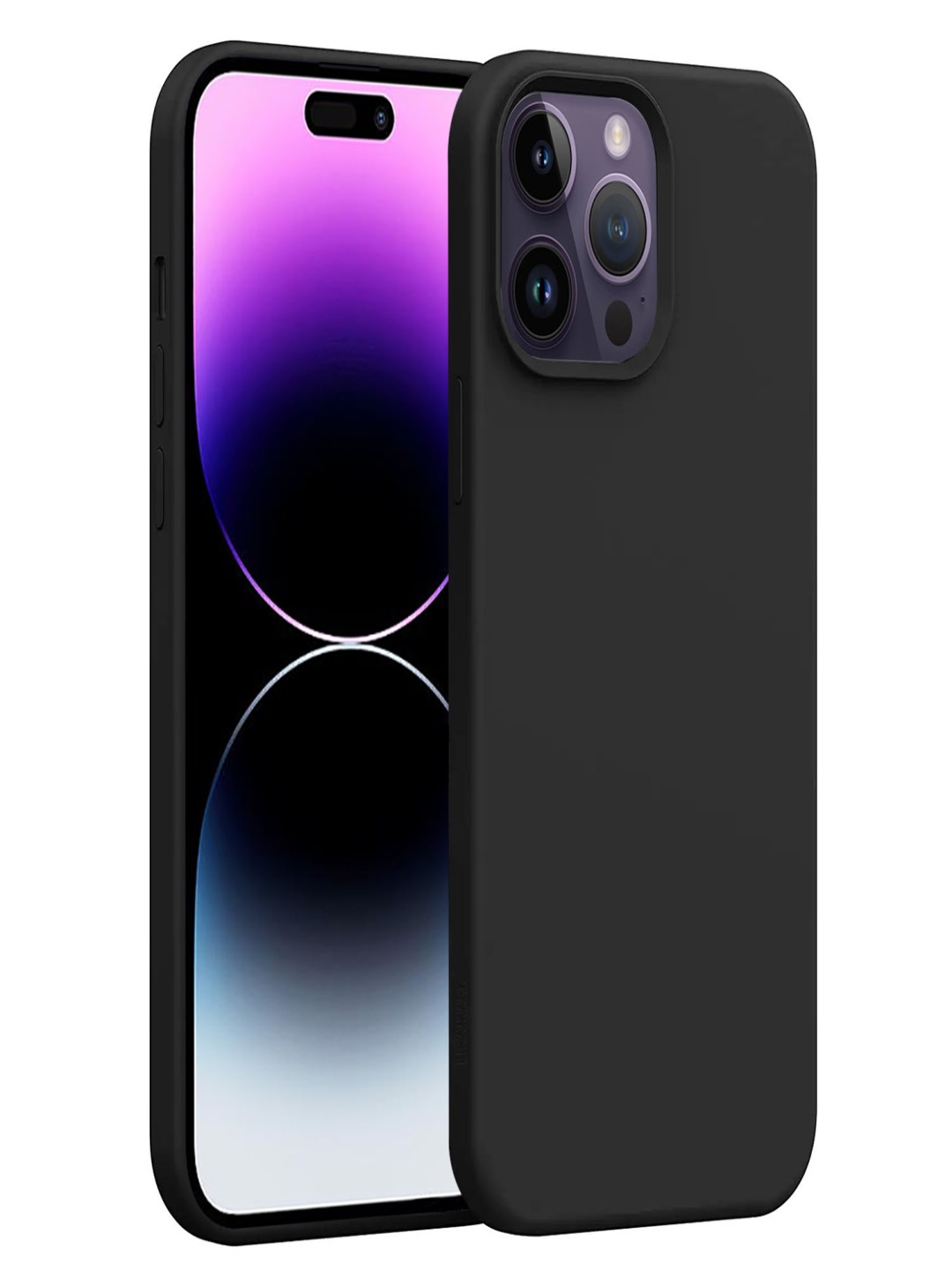 

LIRAMARK Solid Printed iPhone 14 Pro Back Case Mobile Accessories, Black