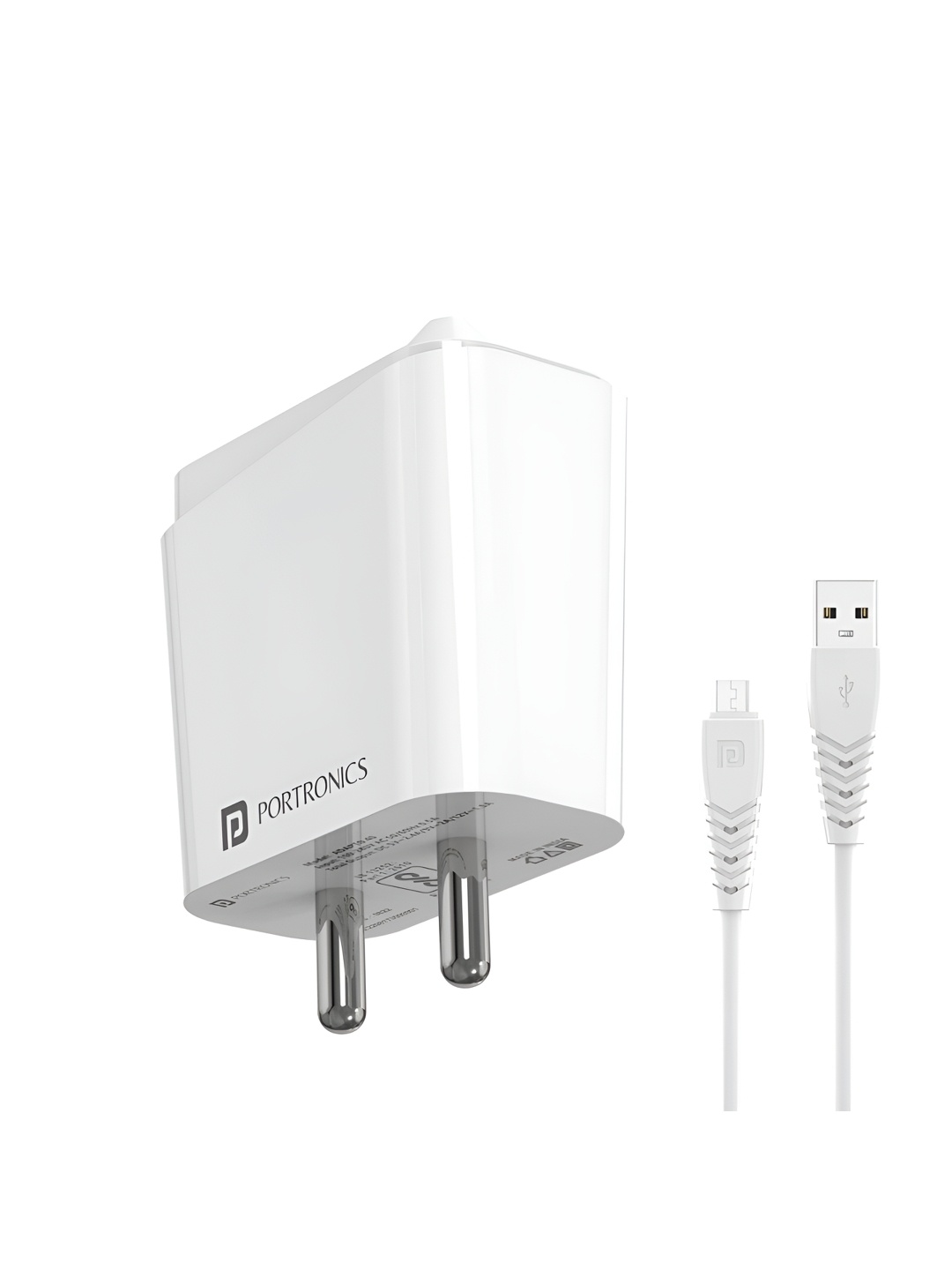 

Portronics Adapto 41 M 2.4A 12w Fast Charging Adaptor with 1M Micro USB Charging Cable, White