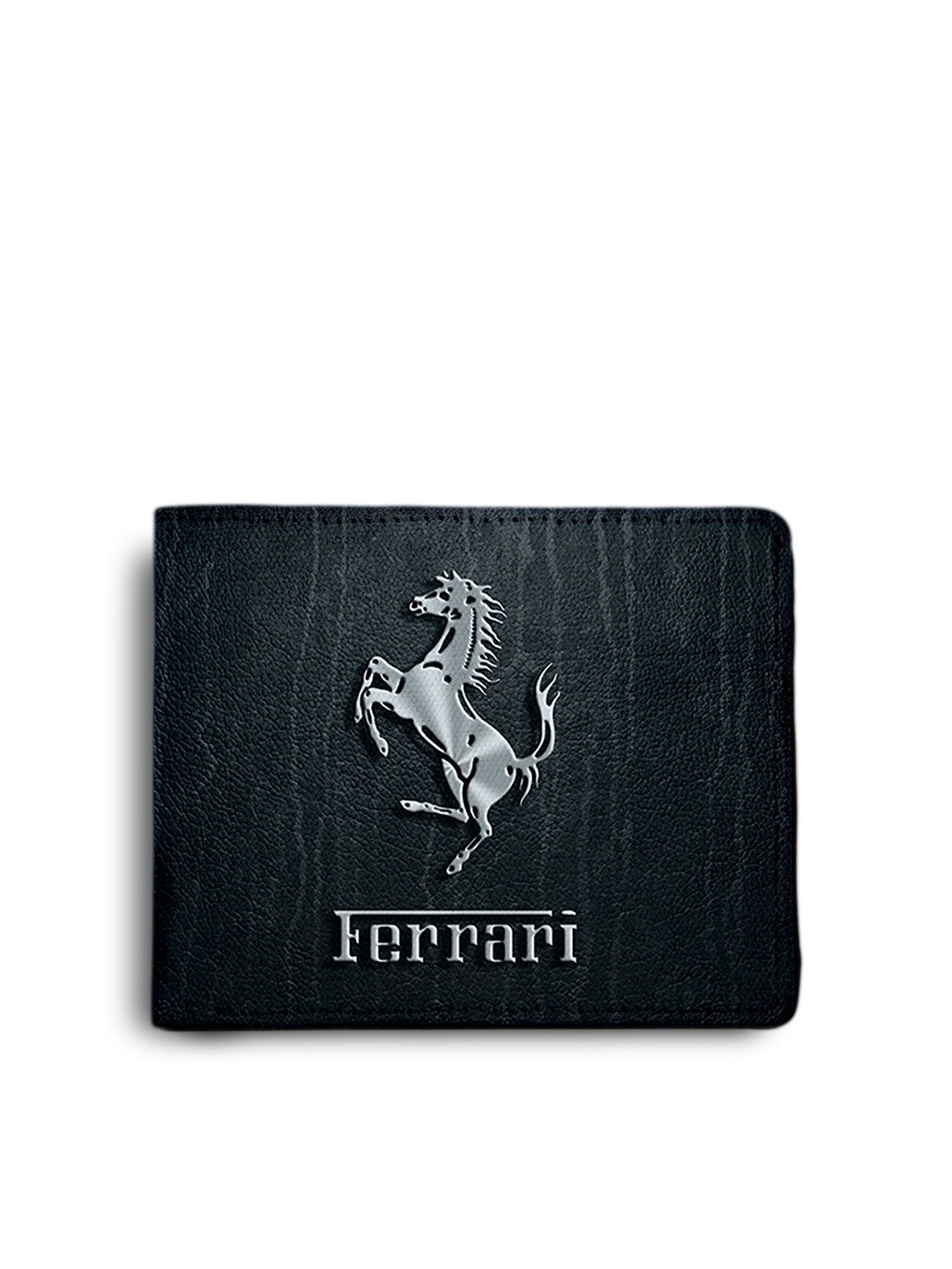 

ShopMantra Men Printed PU Two Fold Wallet, Black