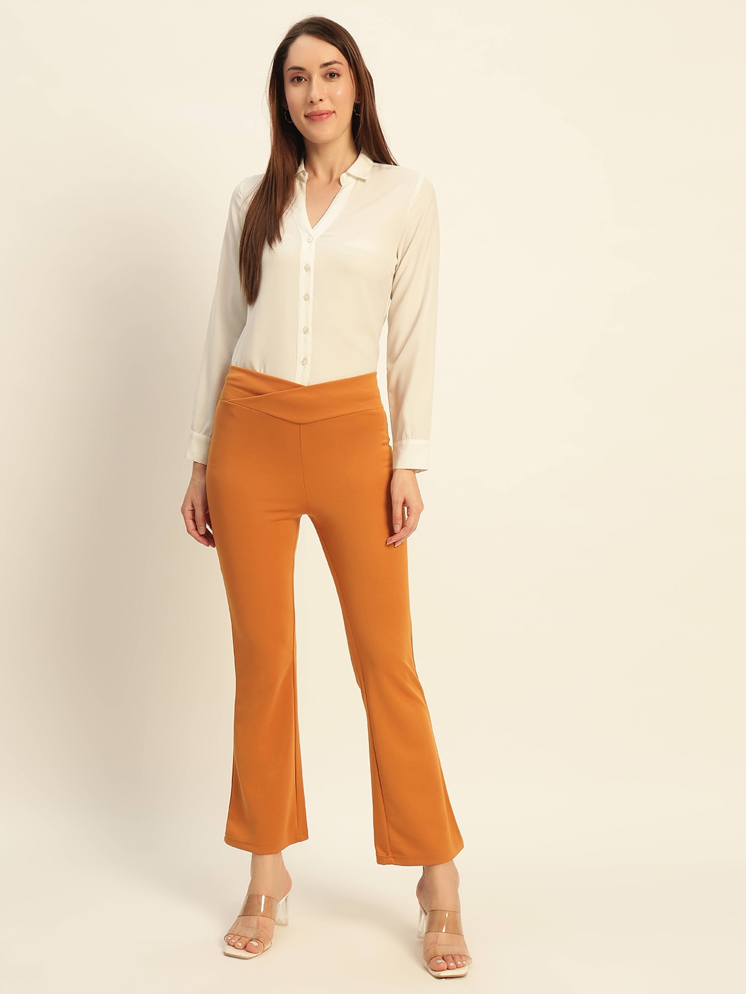 

Chemistry Women Custom High-Rise Trousers, Mustard