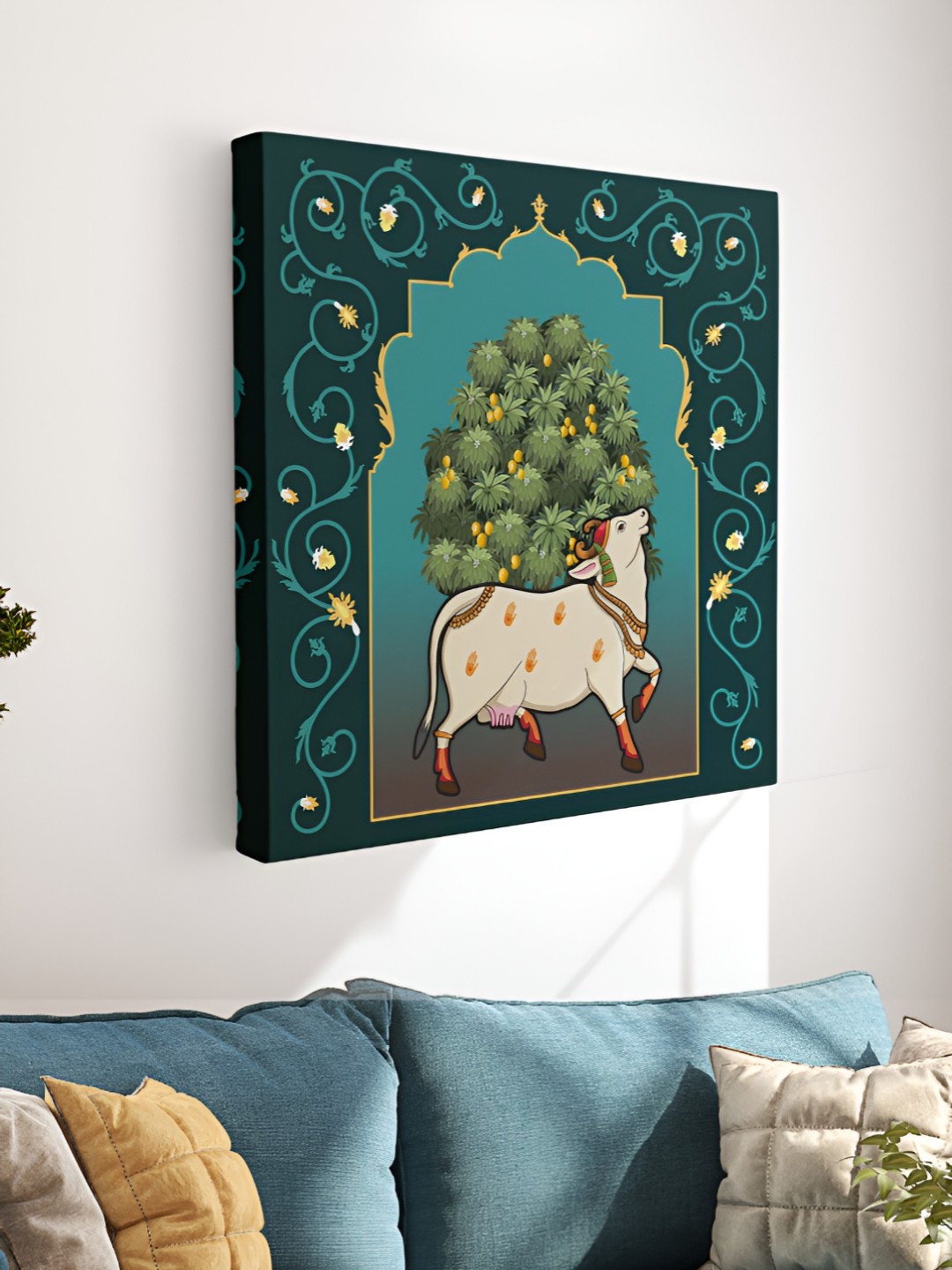

Myntra Elegant Homes Teal & Green 1 Piece Canvas Other Wall Paintings