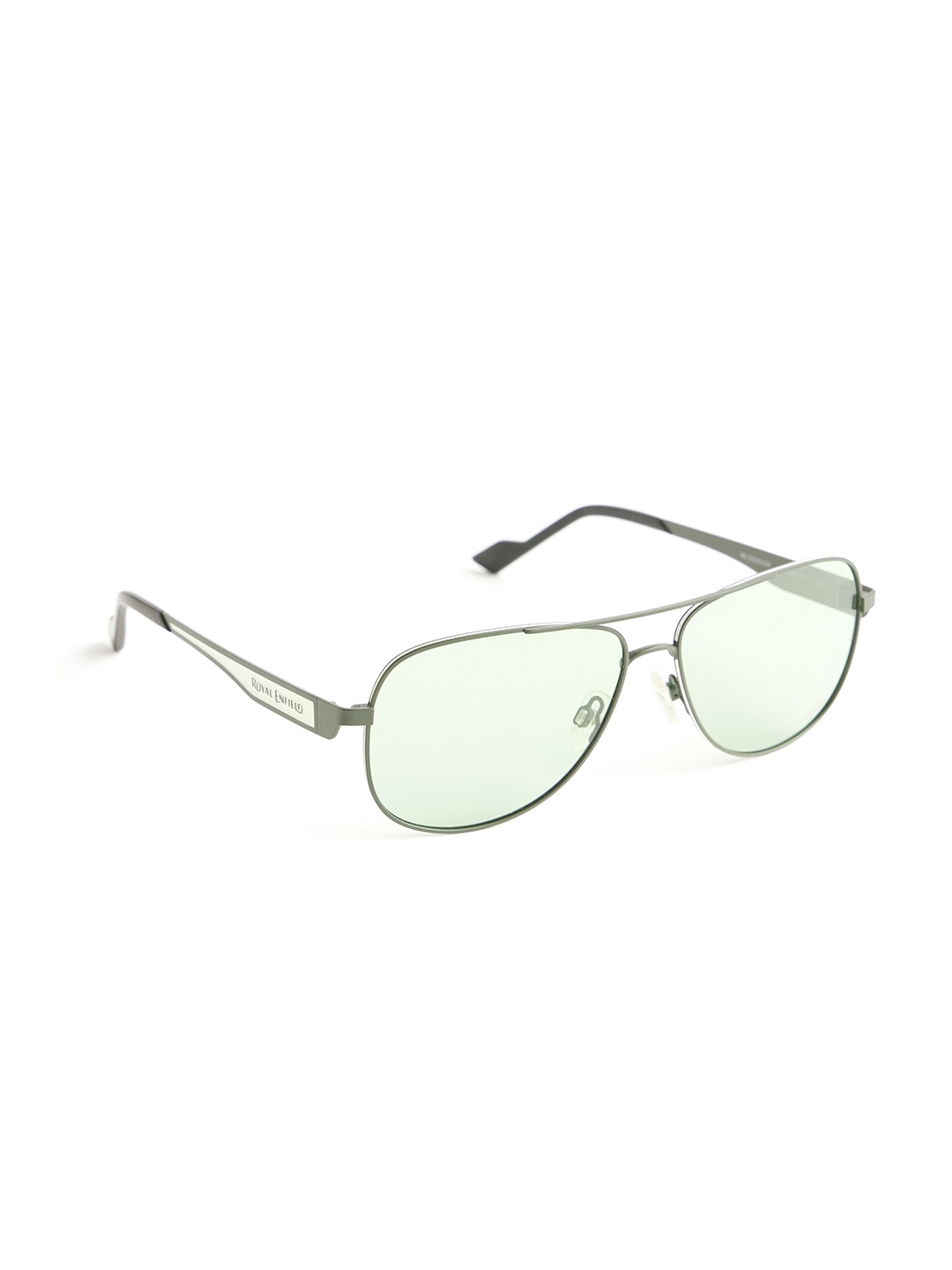 

Royal Enfield Men Aviator Sunglasses with Polarised and UV Protected Lens, Green
