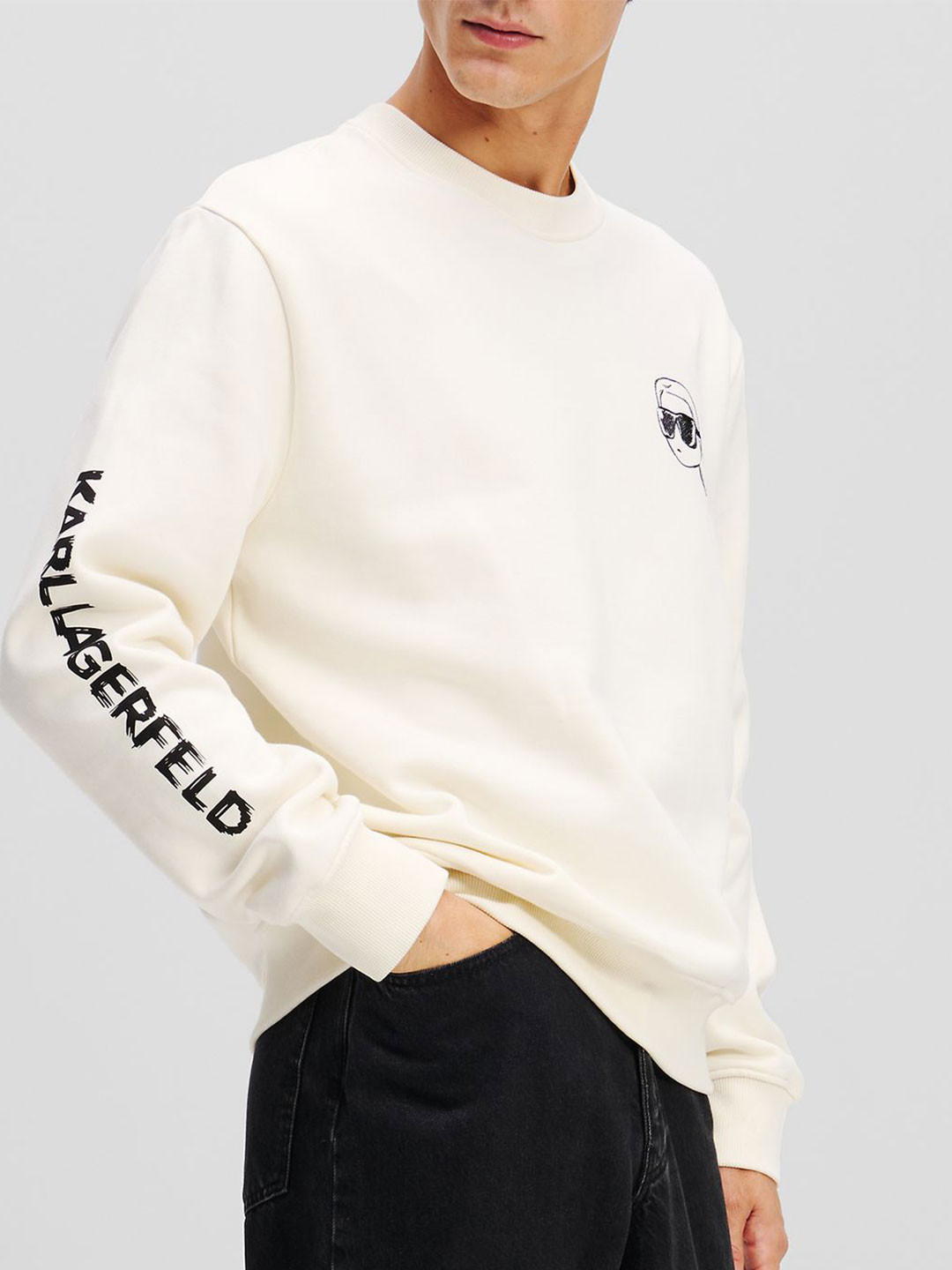 

Karl Lagerfeld Men Sweatshirt, Off white