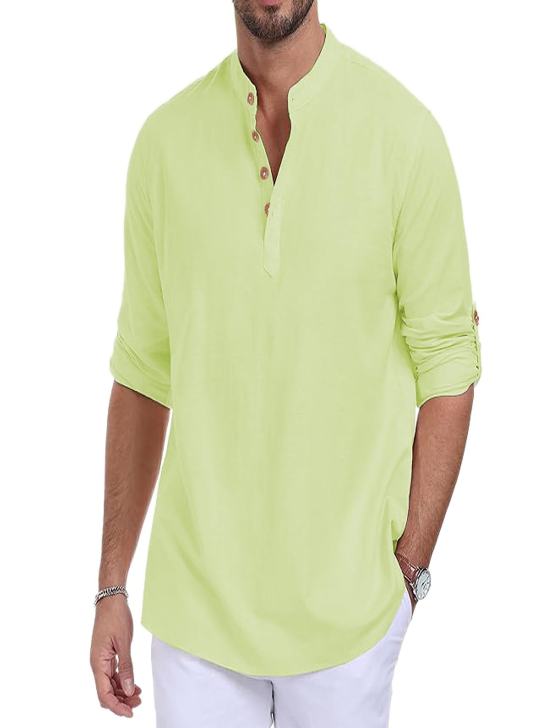 

EdinWolf Men Kurta, Sea green