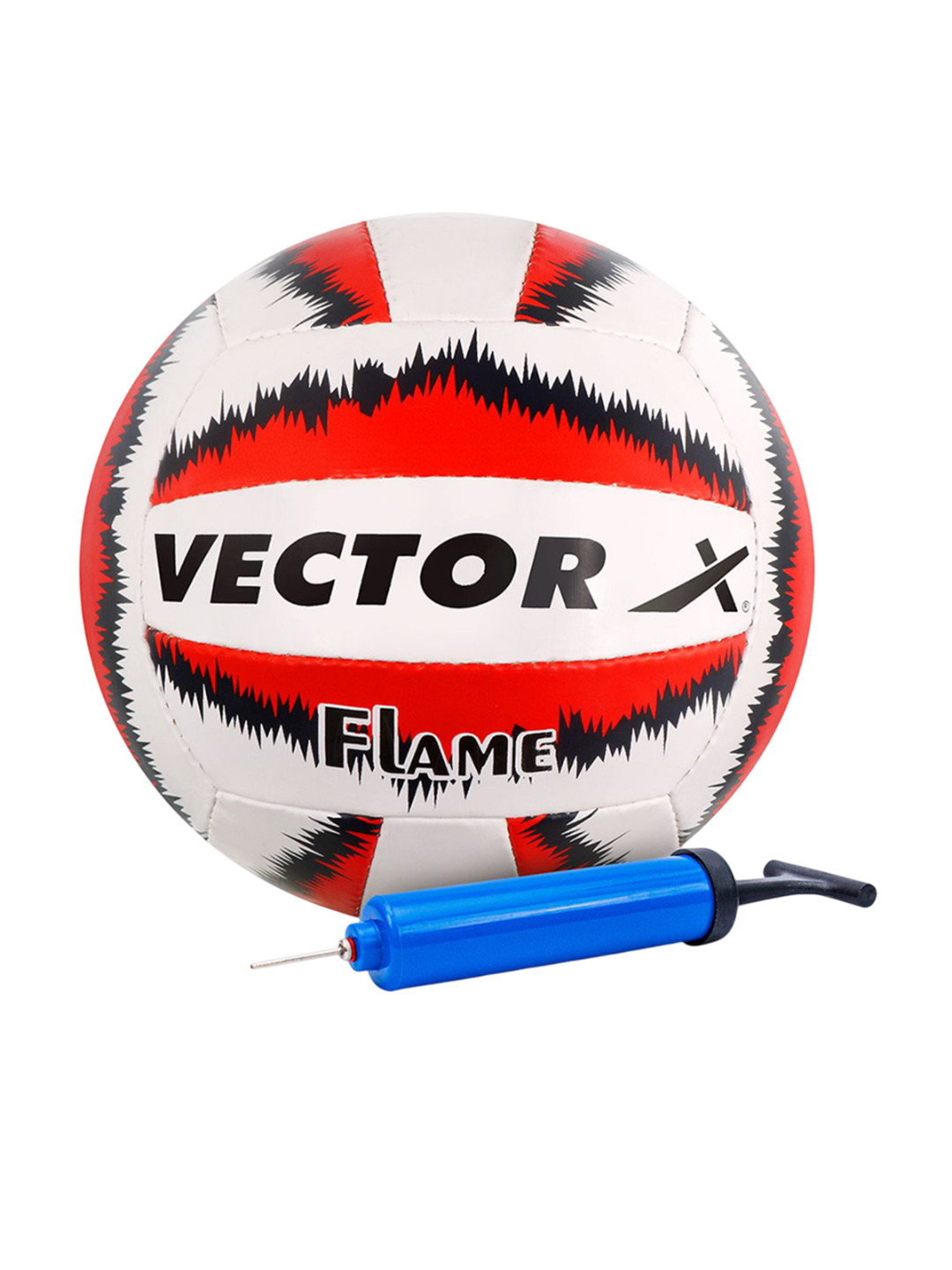 

VECTOR X Flame Volleyball With Pump, Red