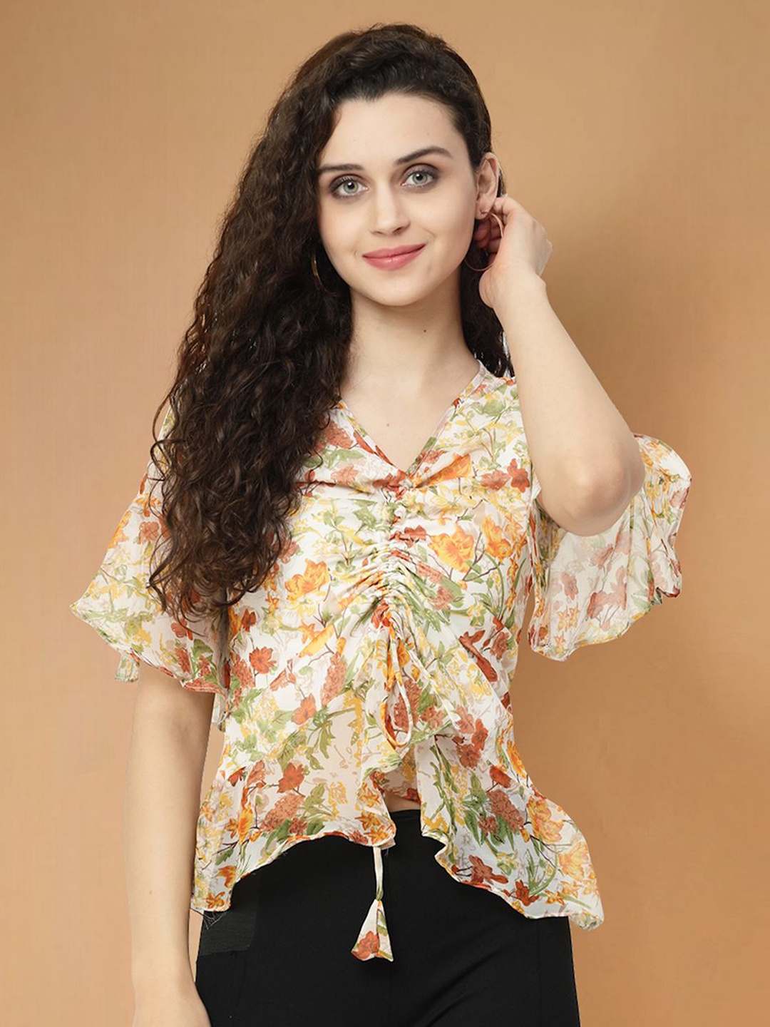 

Moda Rapido Floral Print Top, Multi