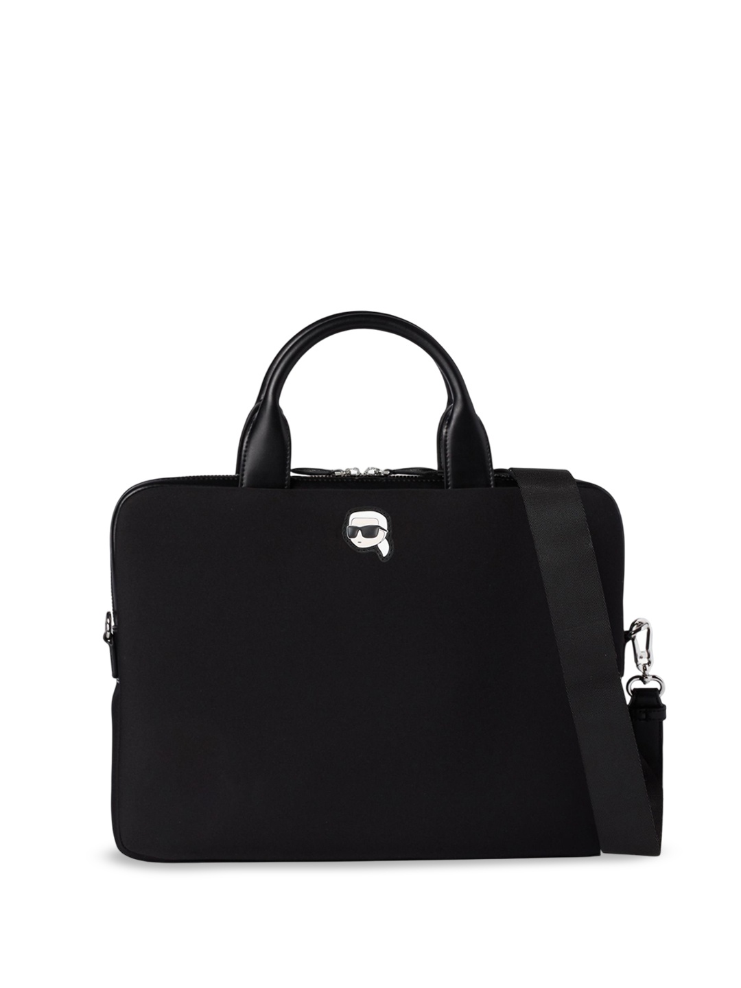 

Karl Lagerfeld PU Structured Handheld Bag, Black