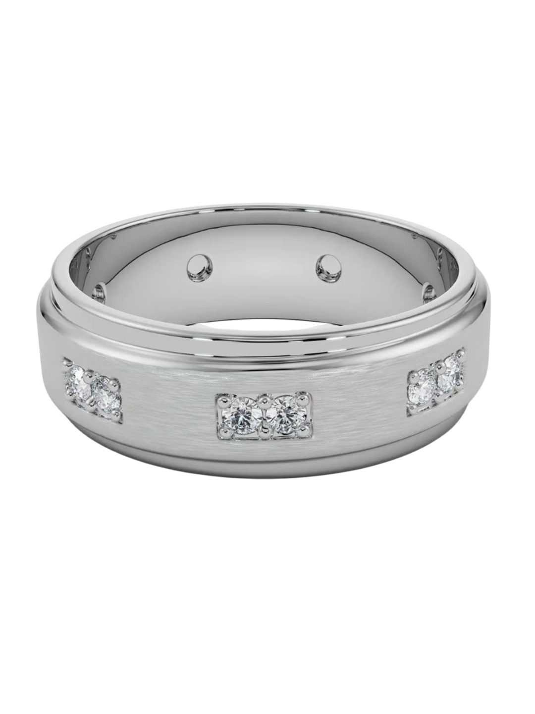 

Emori Tezz Diamond Band for Men, Silver
