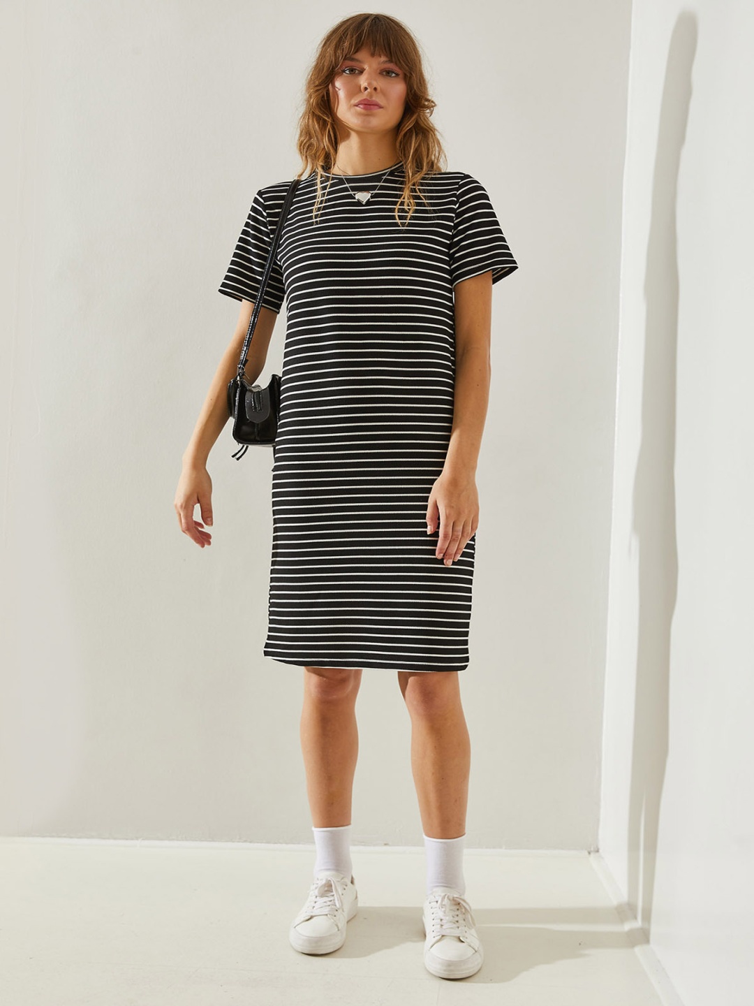 

BIANCO LUCCI Striped T-shirt Dress, Na