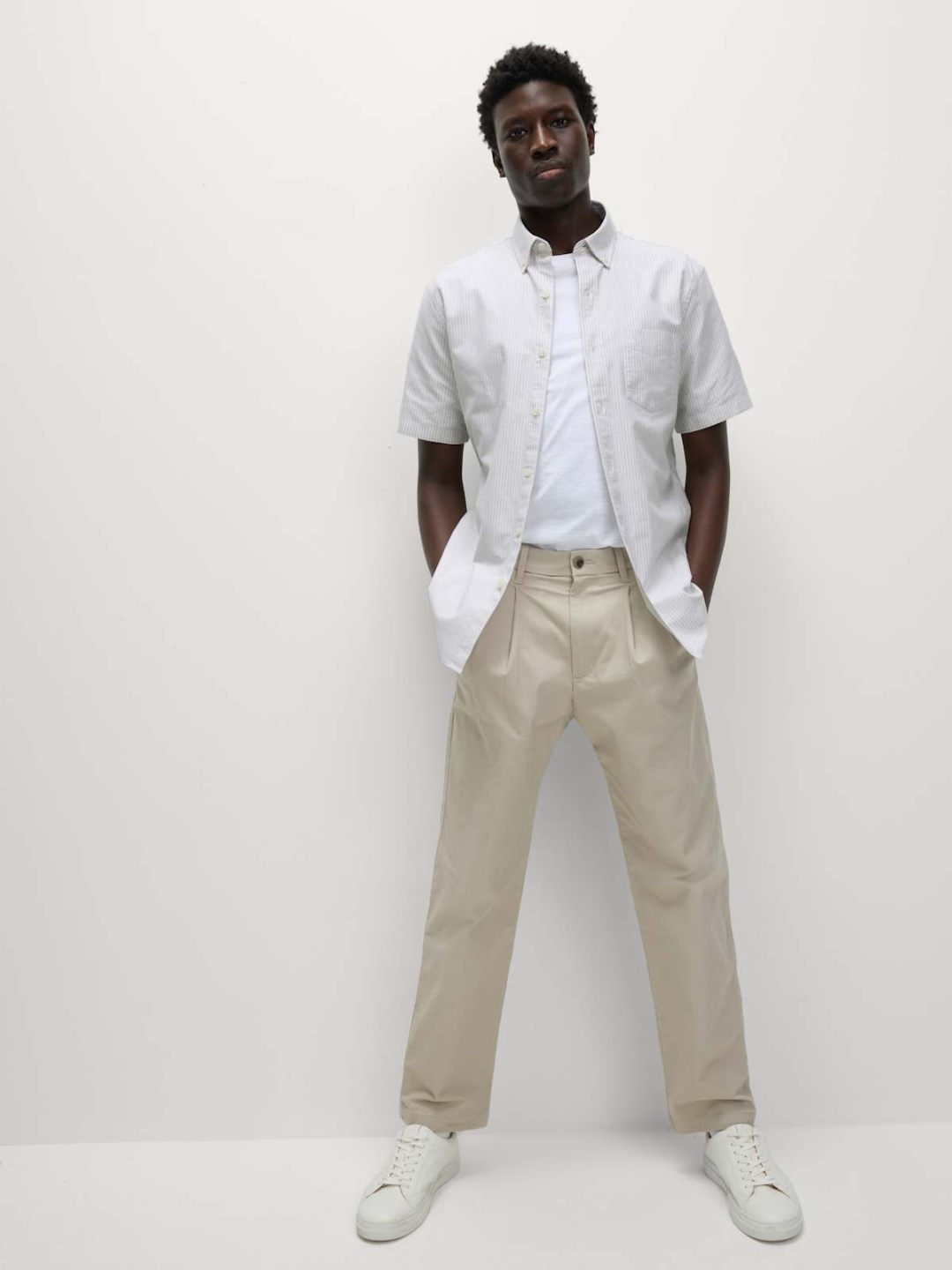 

Marks & Spencer Men Opaque Striped Casual Shirt, Beige