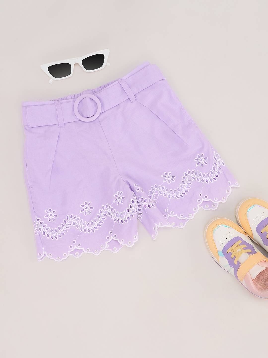 

Pantaloons Junior Girls Shorts, Lavender