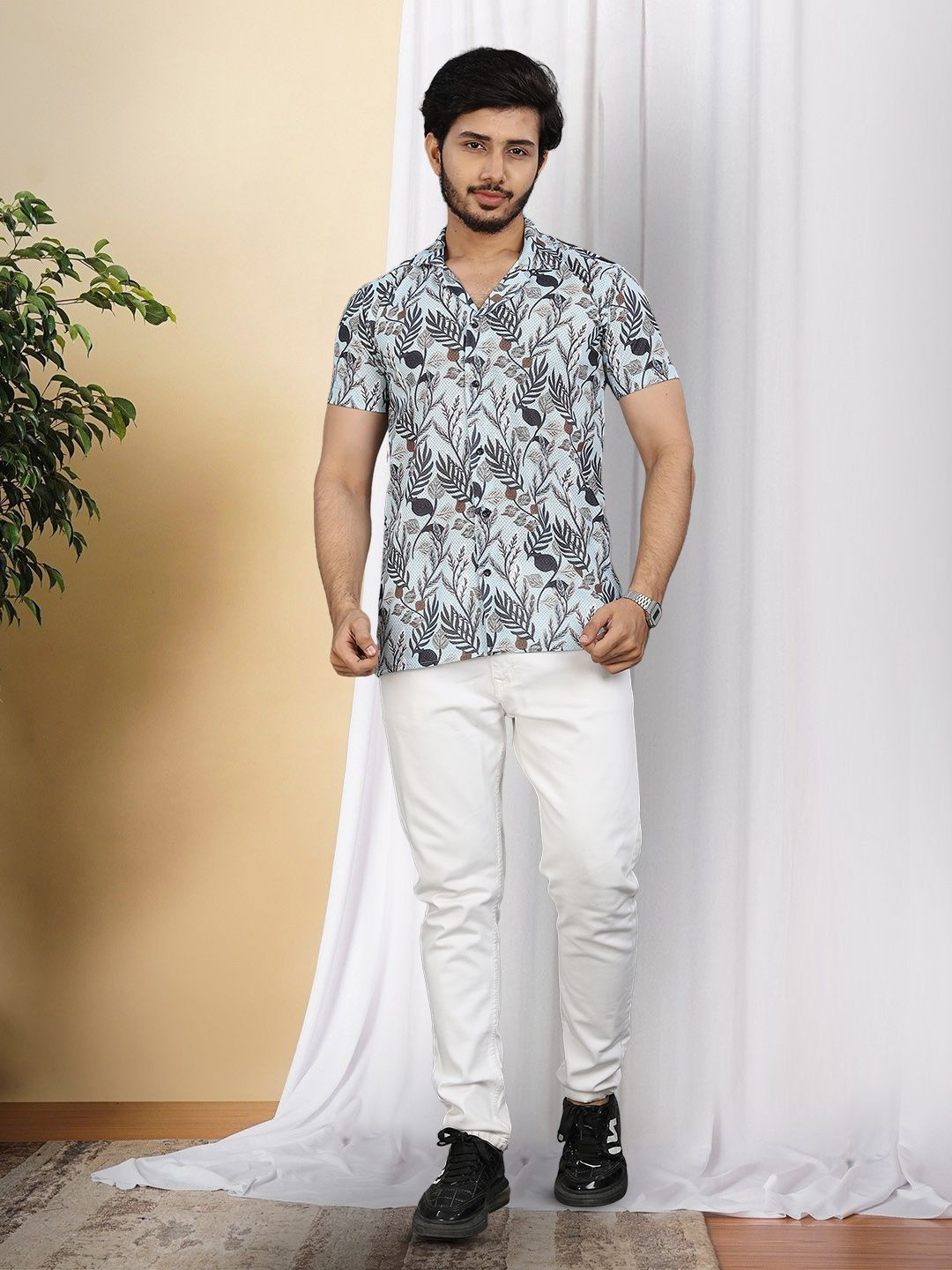 

Moda Rapido Men Original Opaque Printed Casual Shirt, Multi