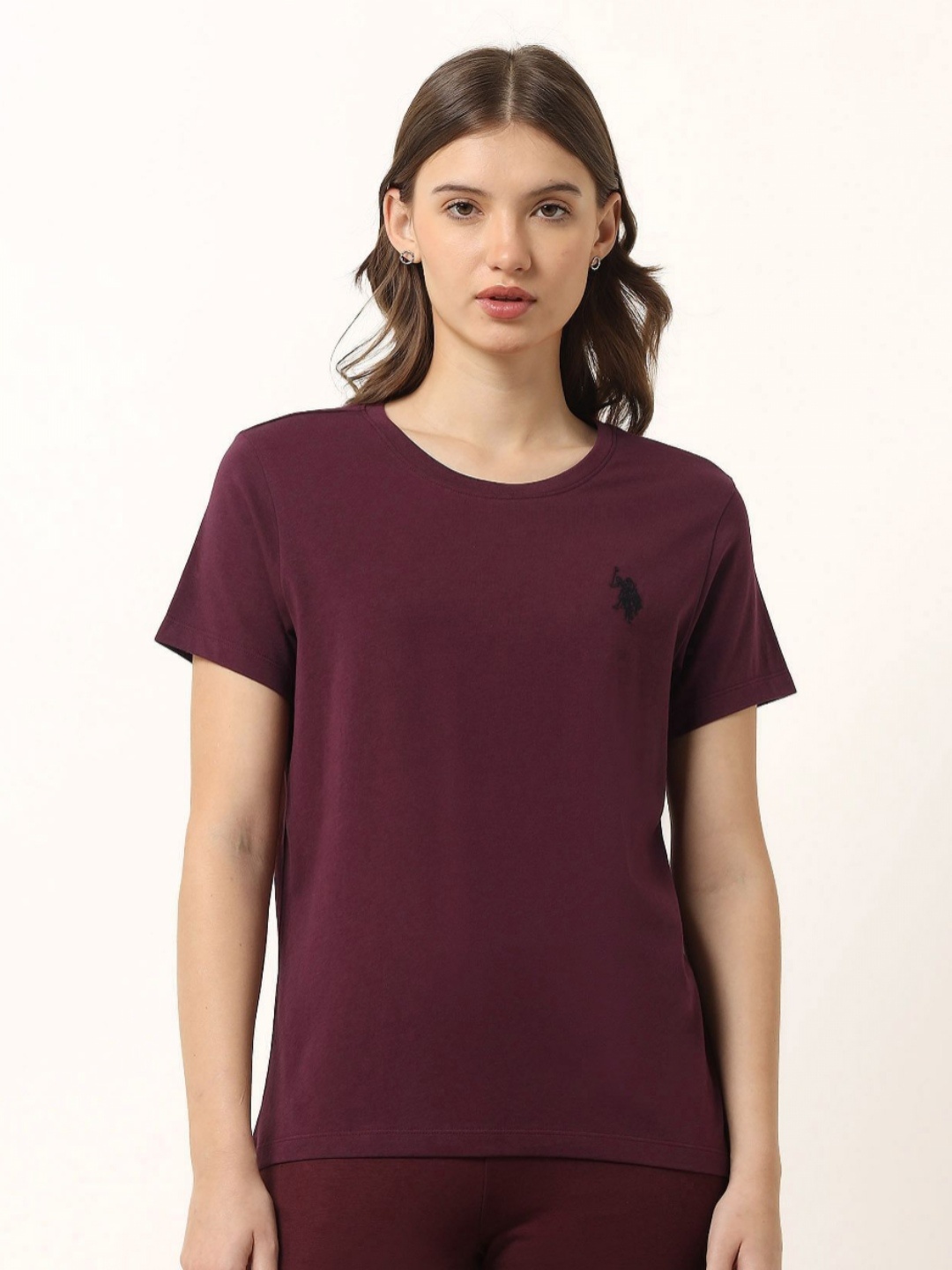 

U.S. Polo Assn. Women Women Brand Logo T-shirt, Red