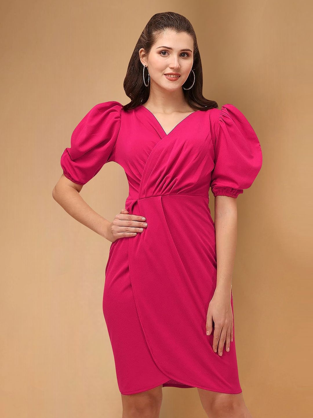 

Moda Rapido Applique Fit & Flare Dress, Pink