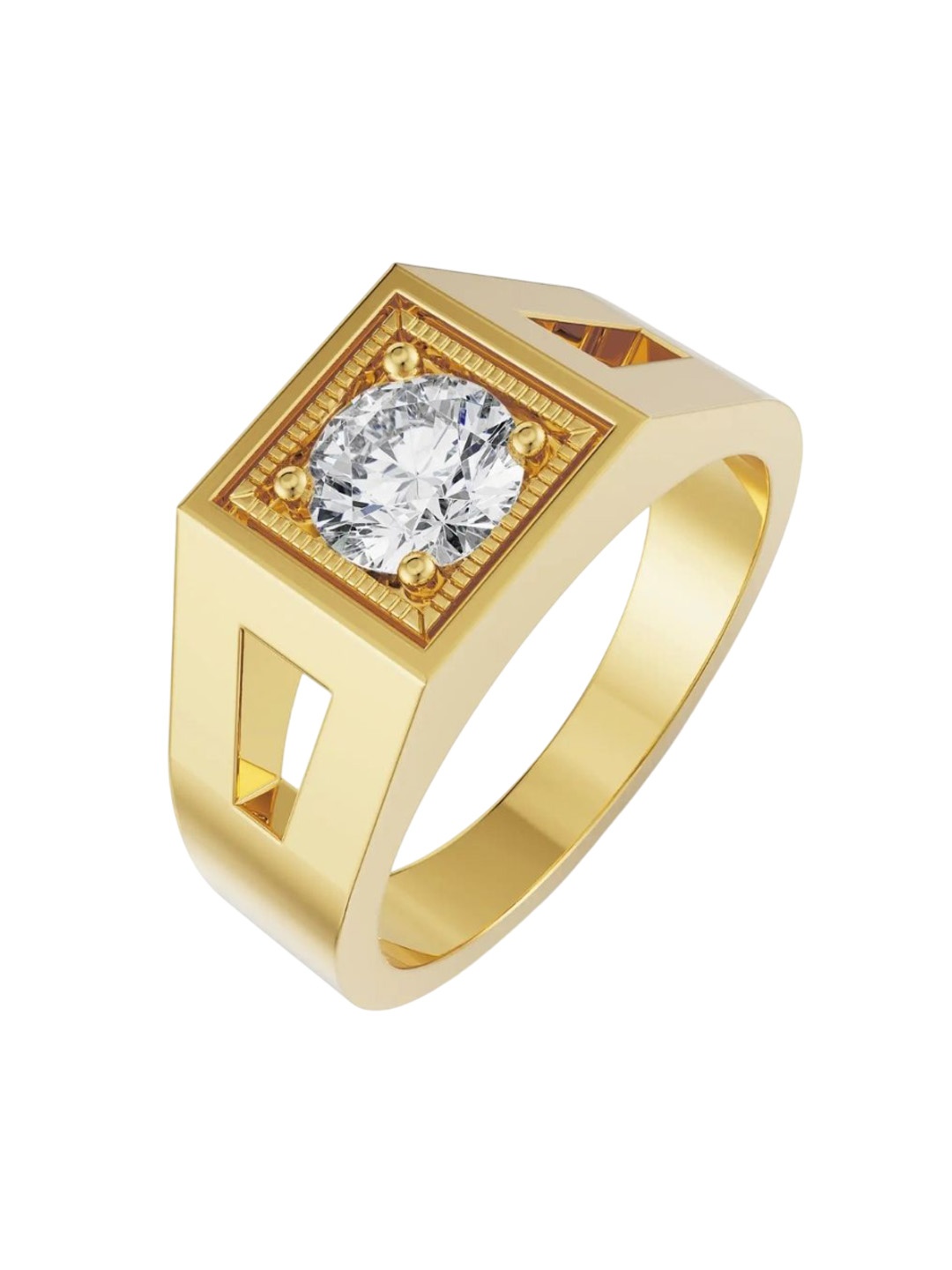 

Emori Ezra Round Men's Diamond Ring, Gold