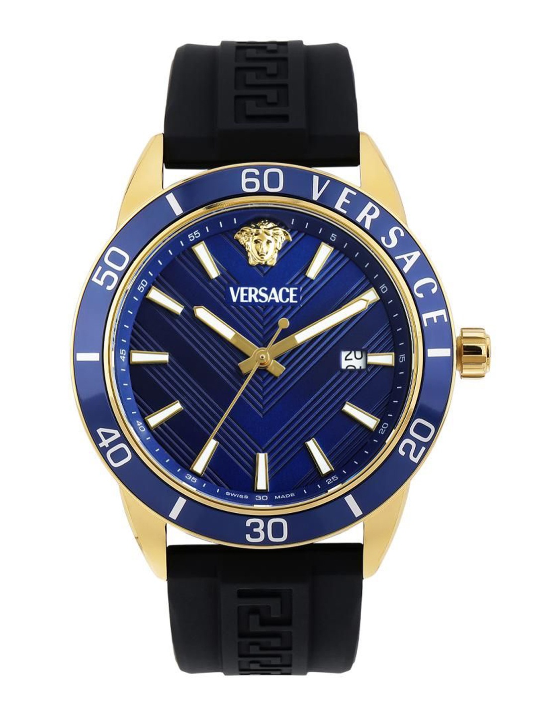 

Versace Men Brass Dial & Straps Analogue Watch VEYCA0224, Blue