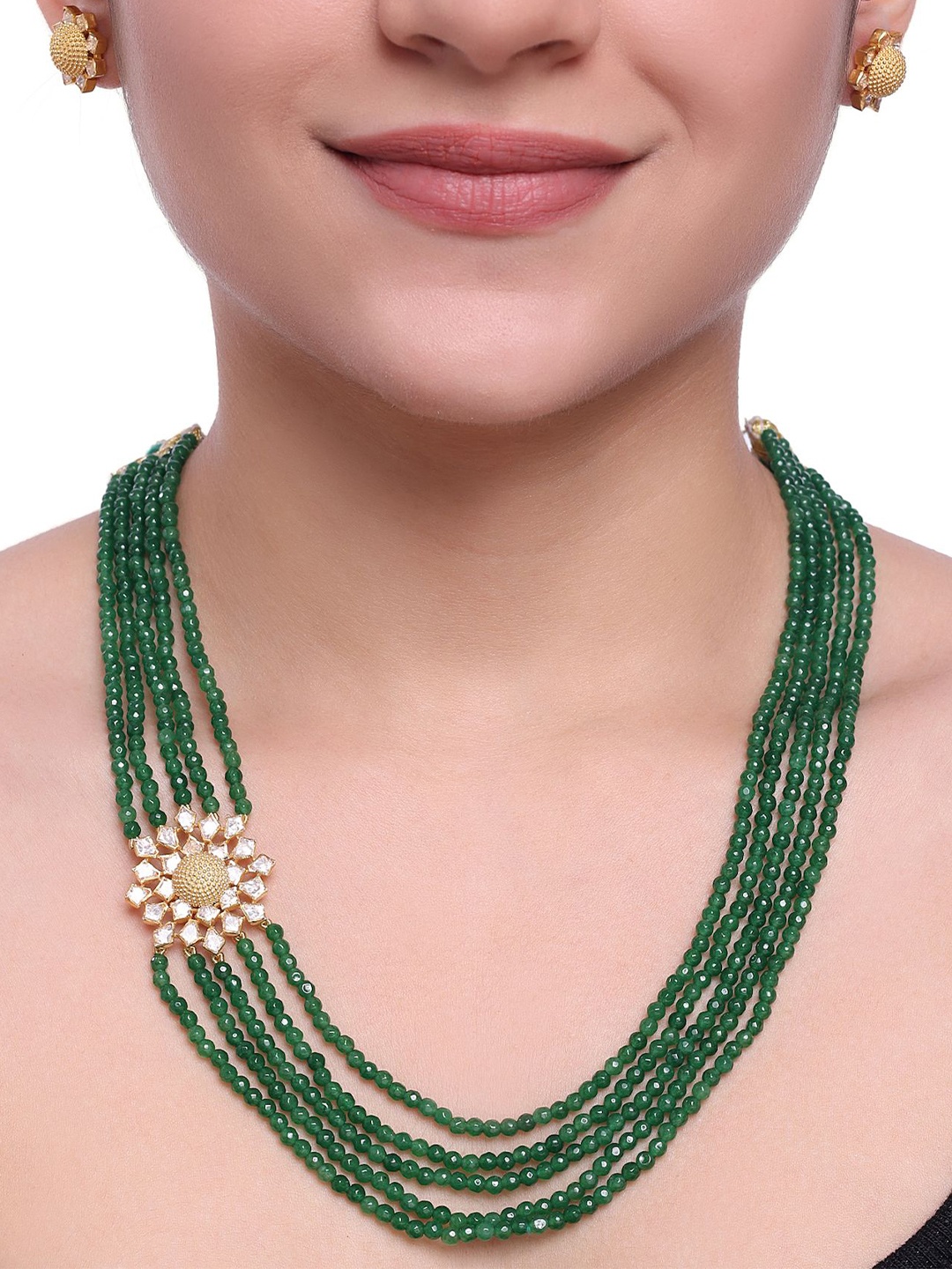 

Sica Jewellery Rhodium-Plated Sterling Silver Layered Jewellery Set, Green