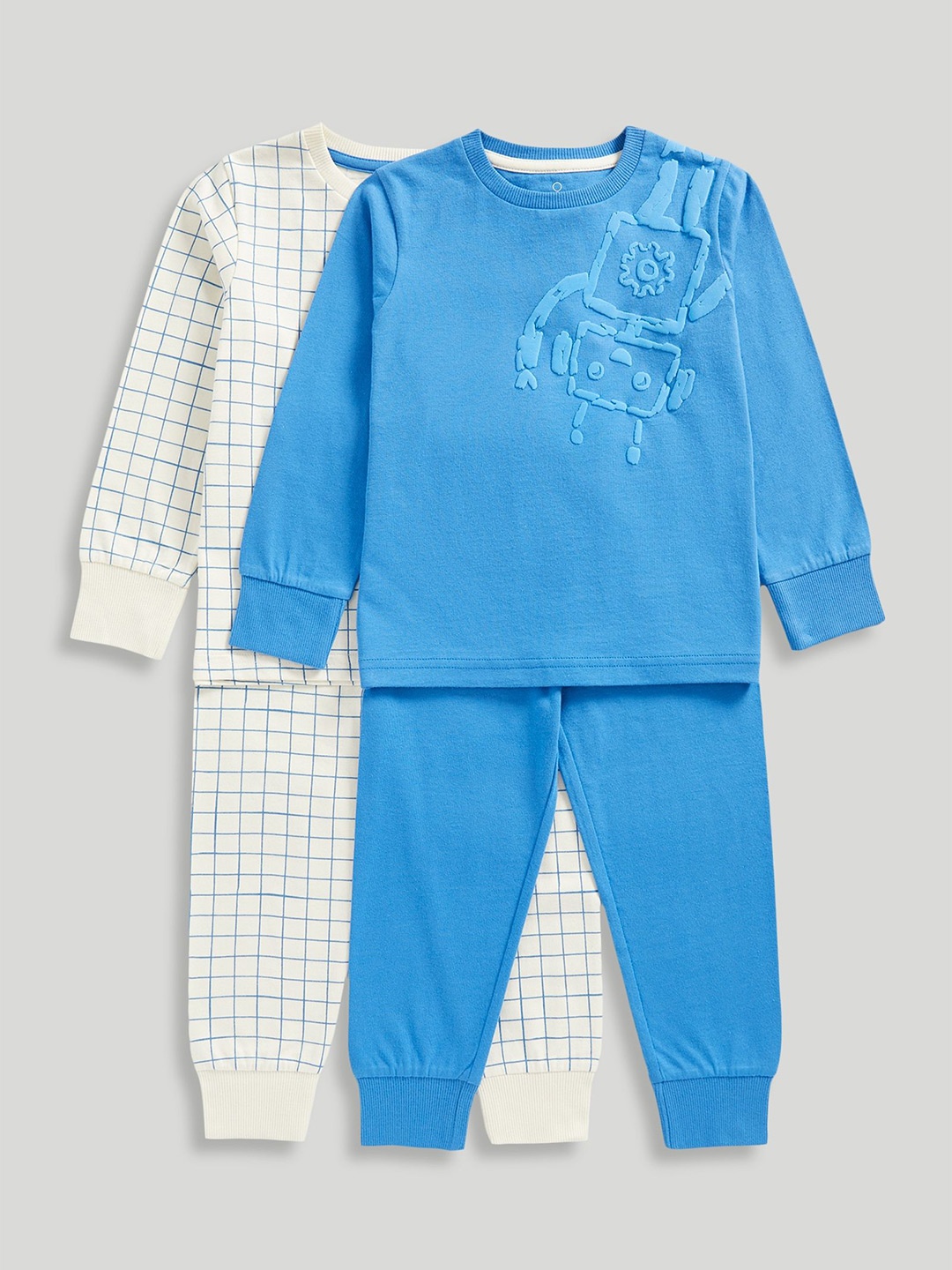 

mothercare Boys Printed T-shirt with Pyjamas, Cream