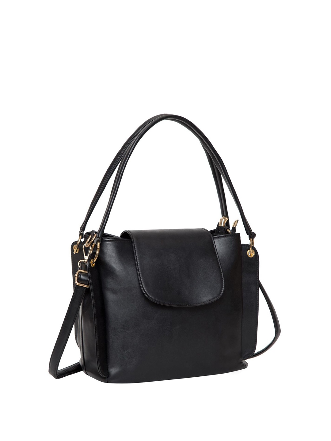 

ADISA PU Structured Shoulder Bag, Black