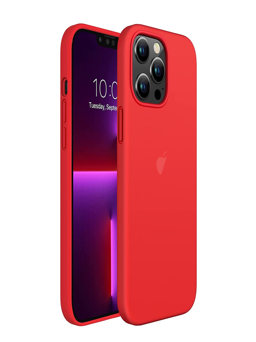 

LIRAMARK Solid Printed iPhone 13 Pro Max Back Case Mobile Accessories, Red