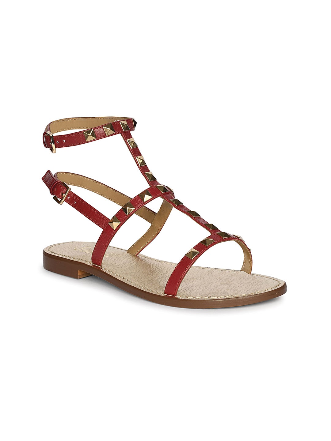 

Saint G Women Open Toe Flats, Red