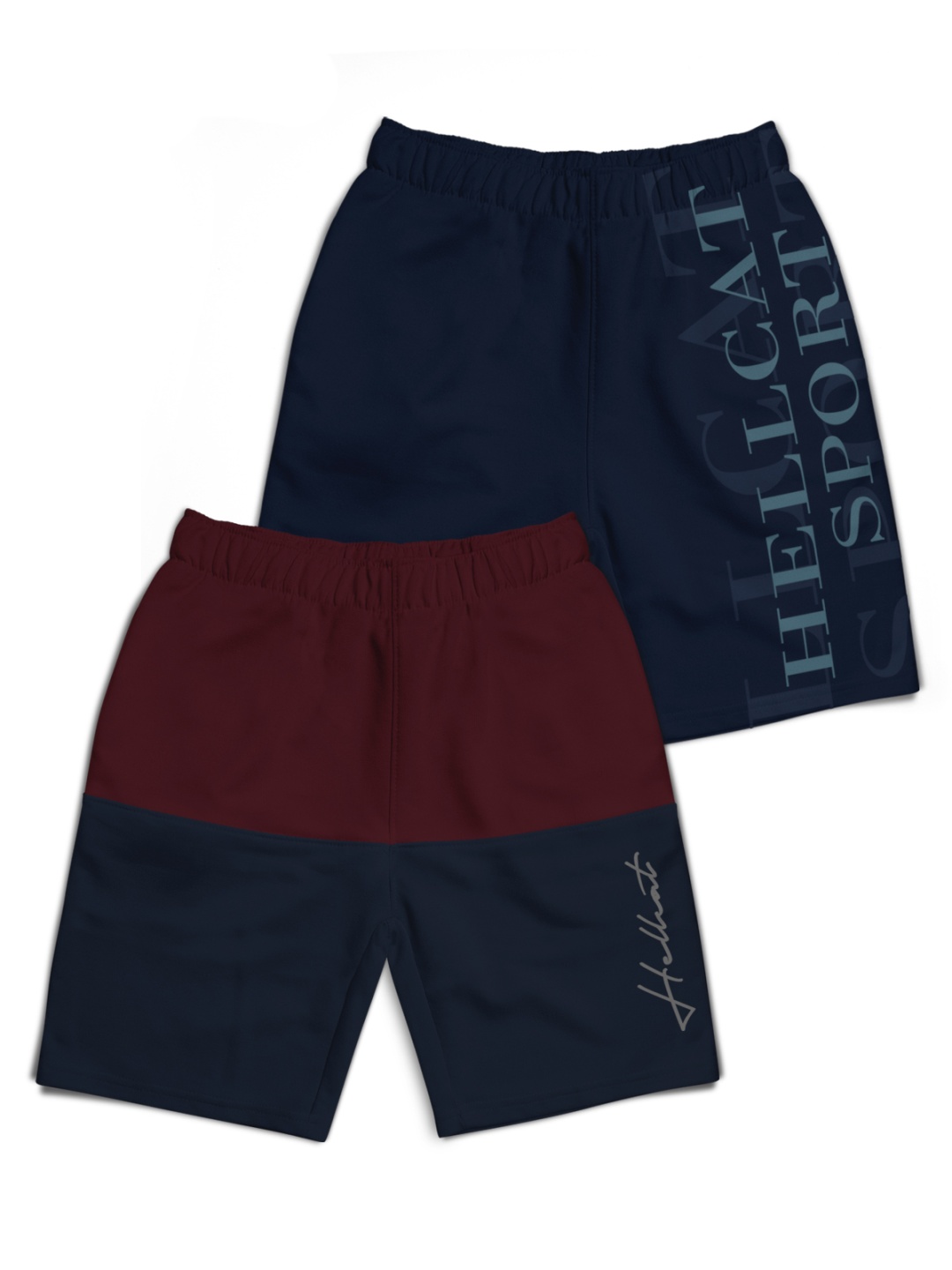 

HELLCAT Boys Typography Printed Shorts, Blue