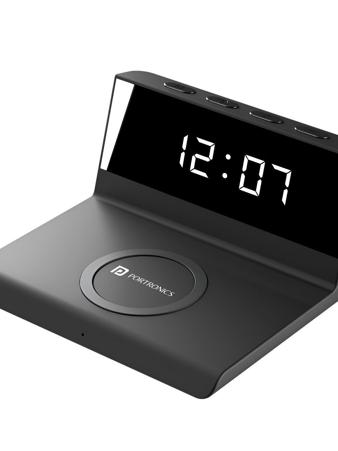 

Portronics Freedom 4A Digital Alarm Clock With 15 W Fast Wireless Mobile Charge, Black