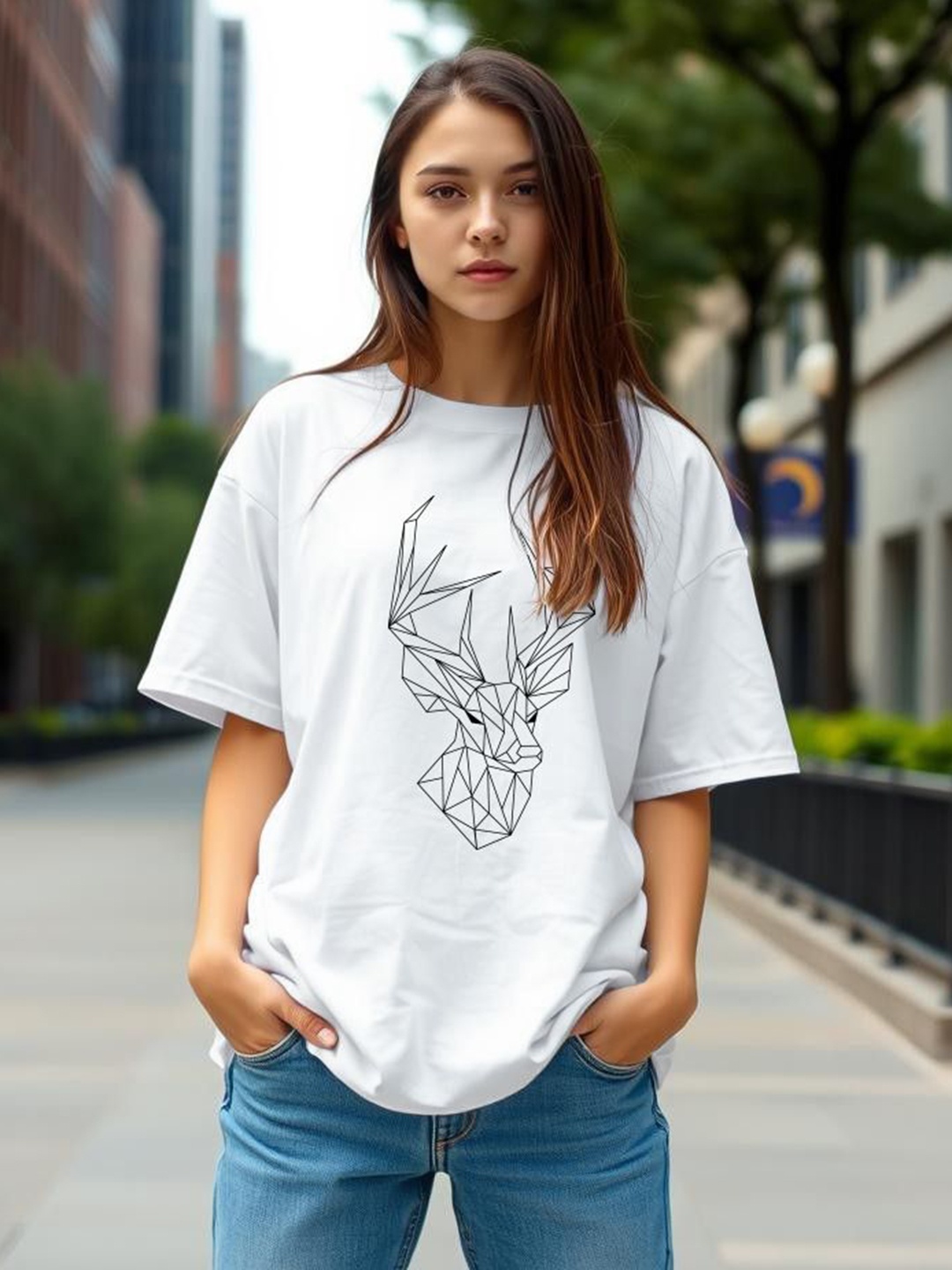 

TOGS & TERRE Women Typography Printed Organic Cotton T-shirt, White