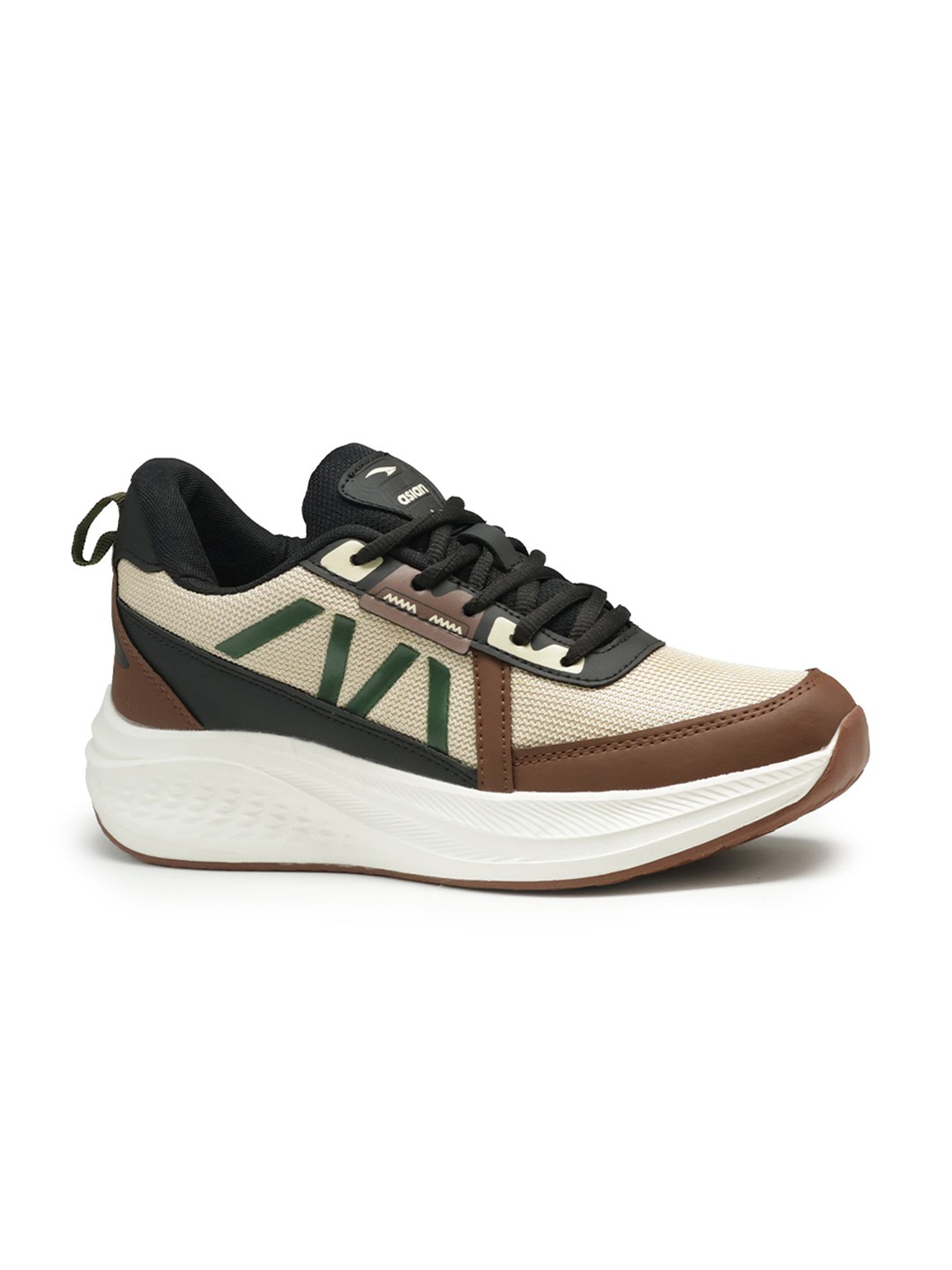 

ASIAN Men Mesh High-Top Running Non-Marking Shoes, Beige