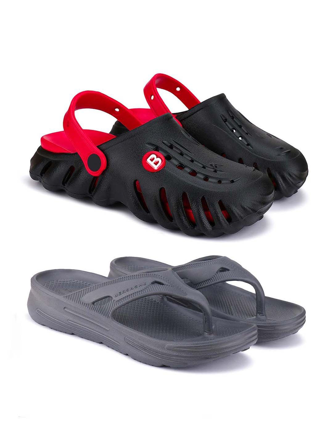 

BERSACHE Men Clogs, Red