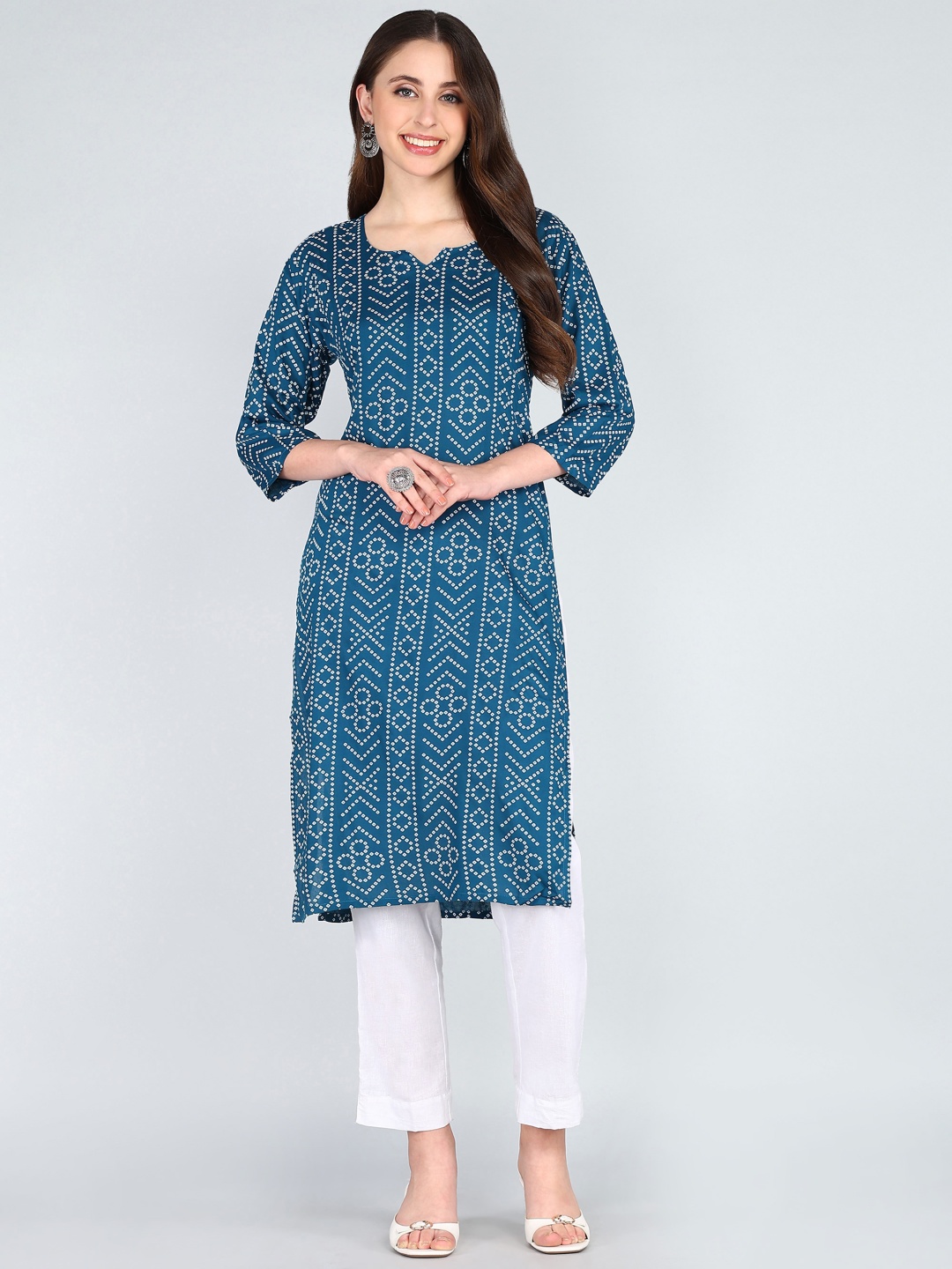 

Tviksha Fashion Women Ethnic Motifs Printed Kurta, Blue