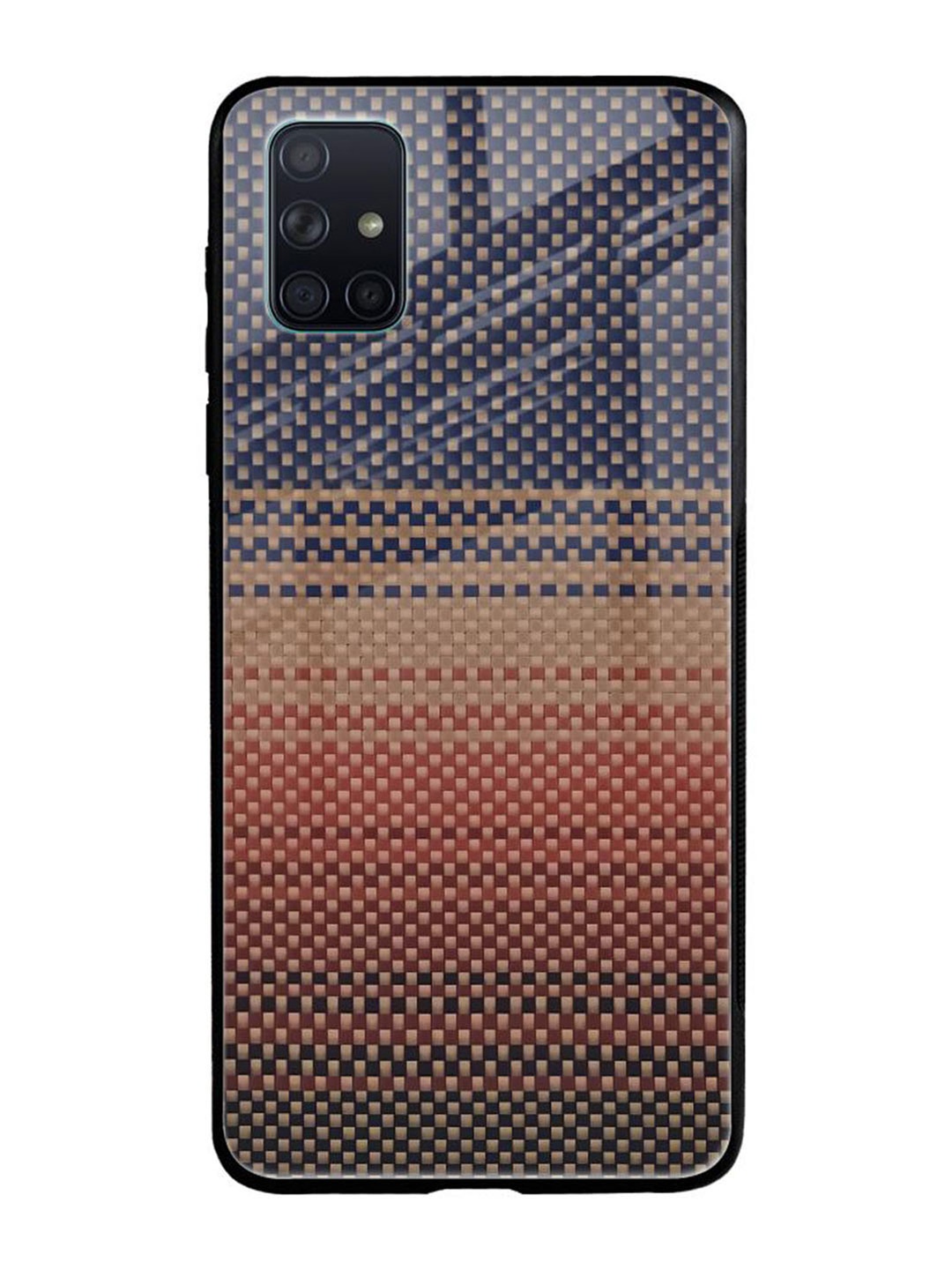 

QRIOH Geometric Printed Samsung Galaxy A51 Back Case Mobile Accessories, Blue
