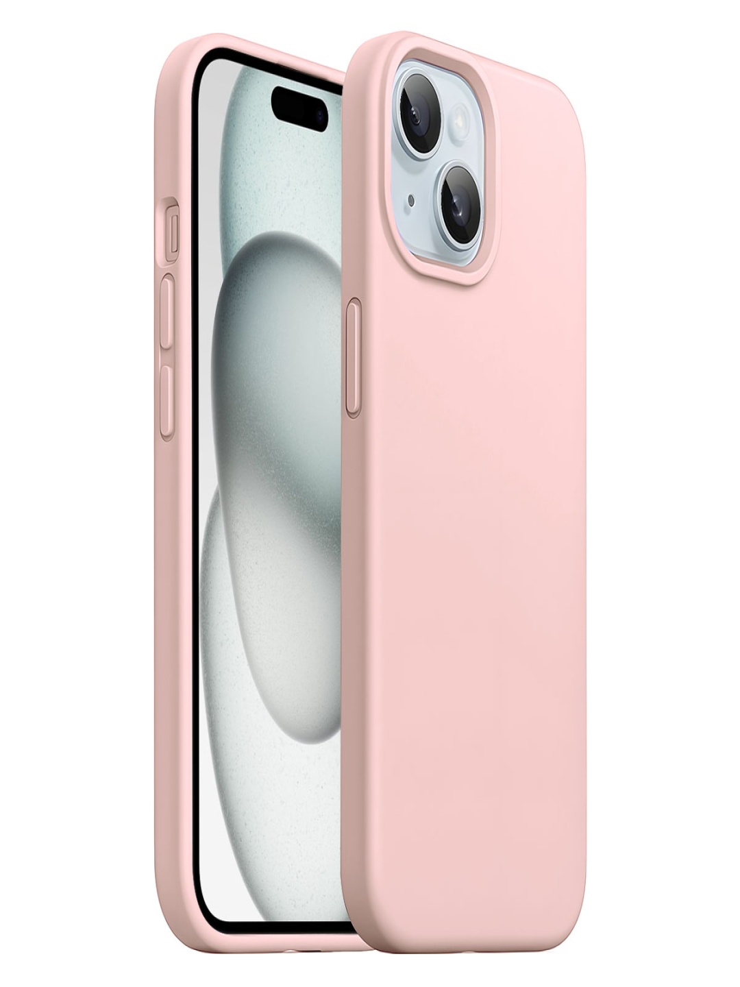 

LIRAMARK Solid Printed iPhone 15 Back Case Mobile Accessories, Pink