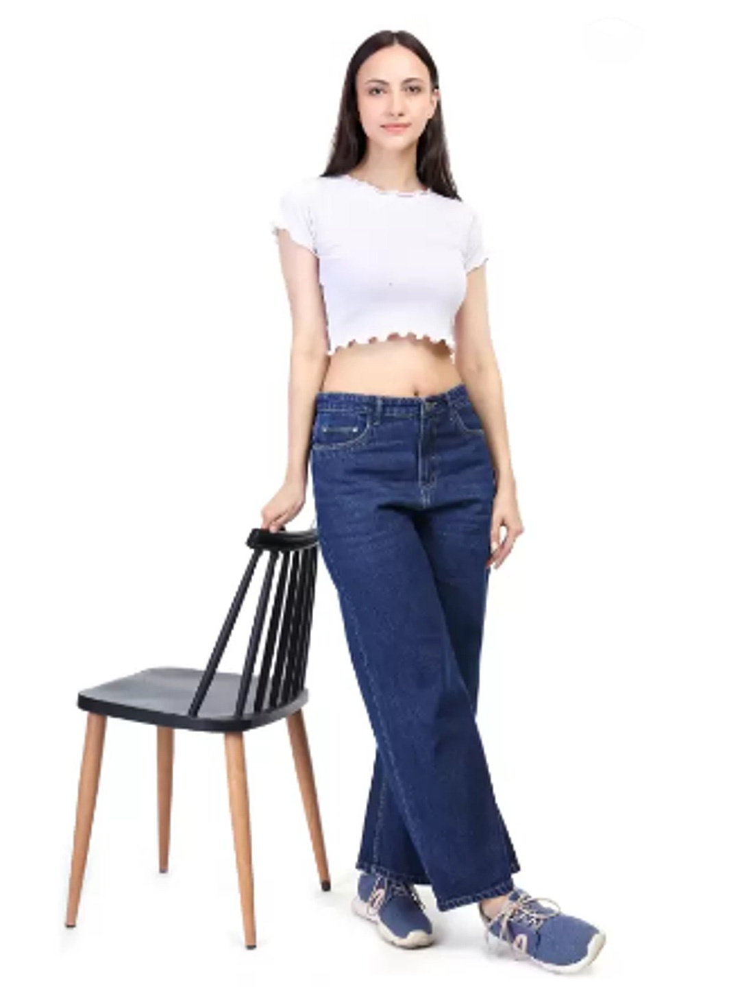 

Metronaut Women Comfort Wide Leg Jeans, Blue