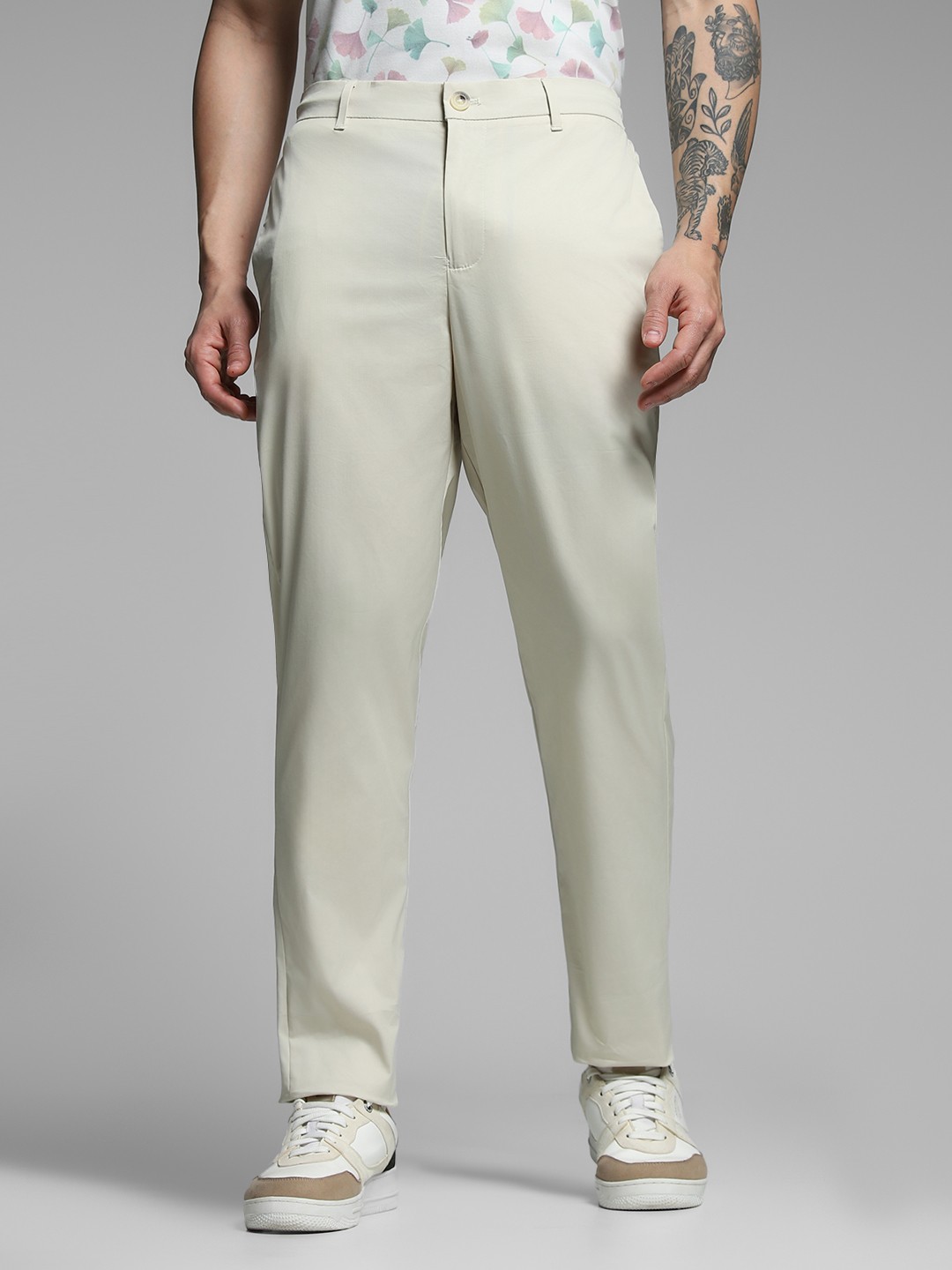 

Jack & Jones Men Slim Fit Trousers, Beige