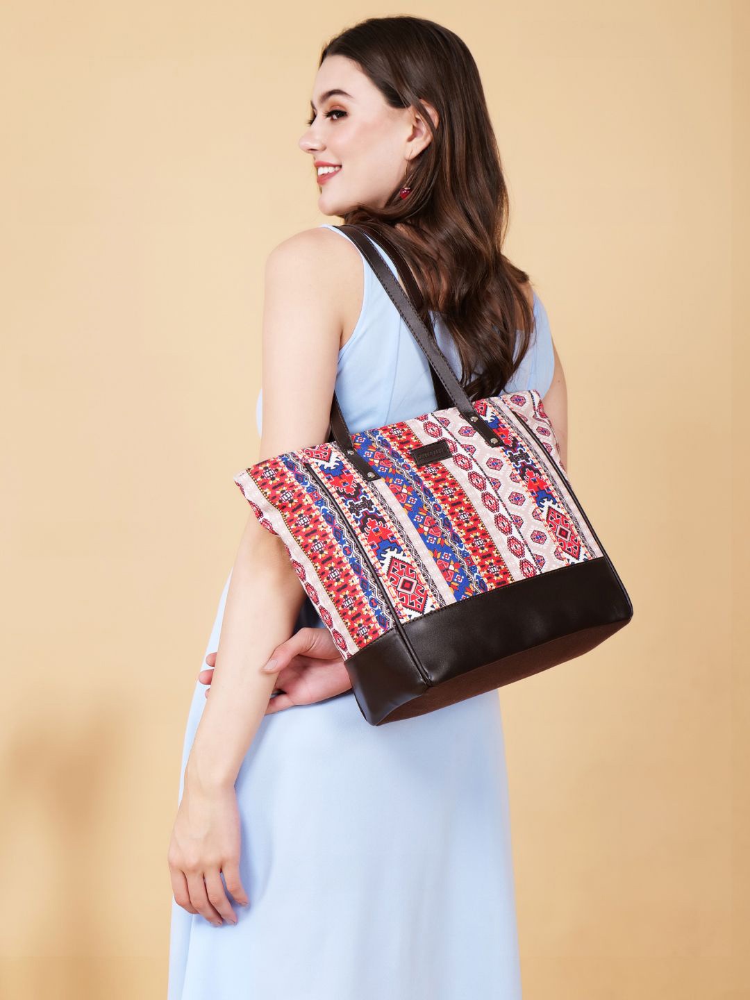 

Anouk Ethnic Motifs Printed Shopper Shoulder Bag, Multi