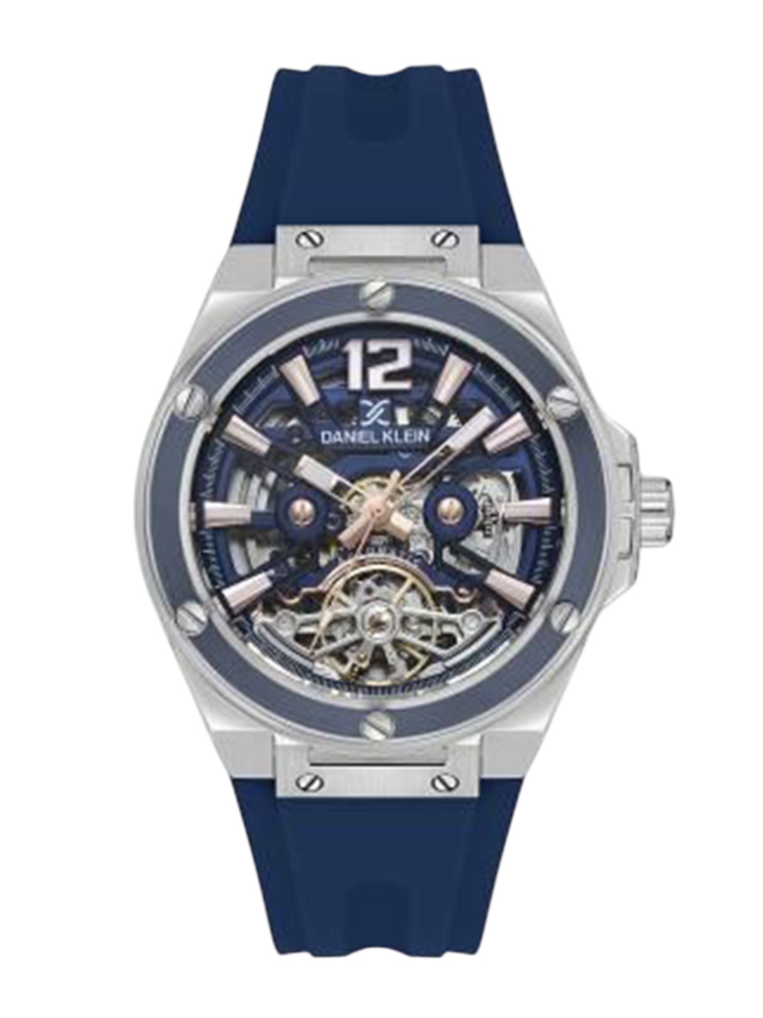 

Daniel Klein Men Skeleton Dial & Straps Analogue Watch DK.1.13888-2, Blue