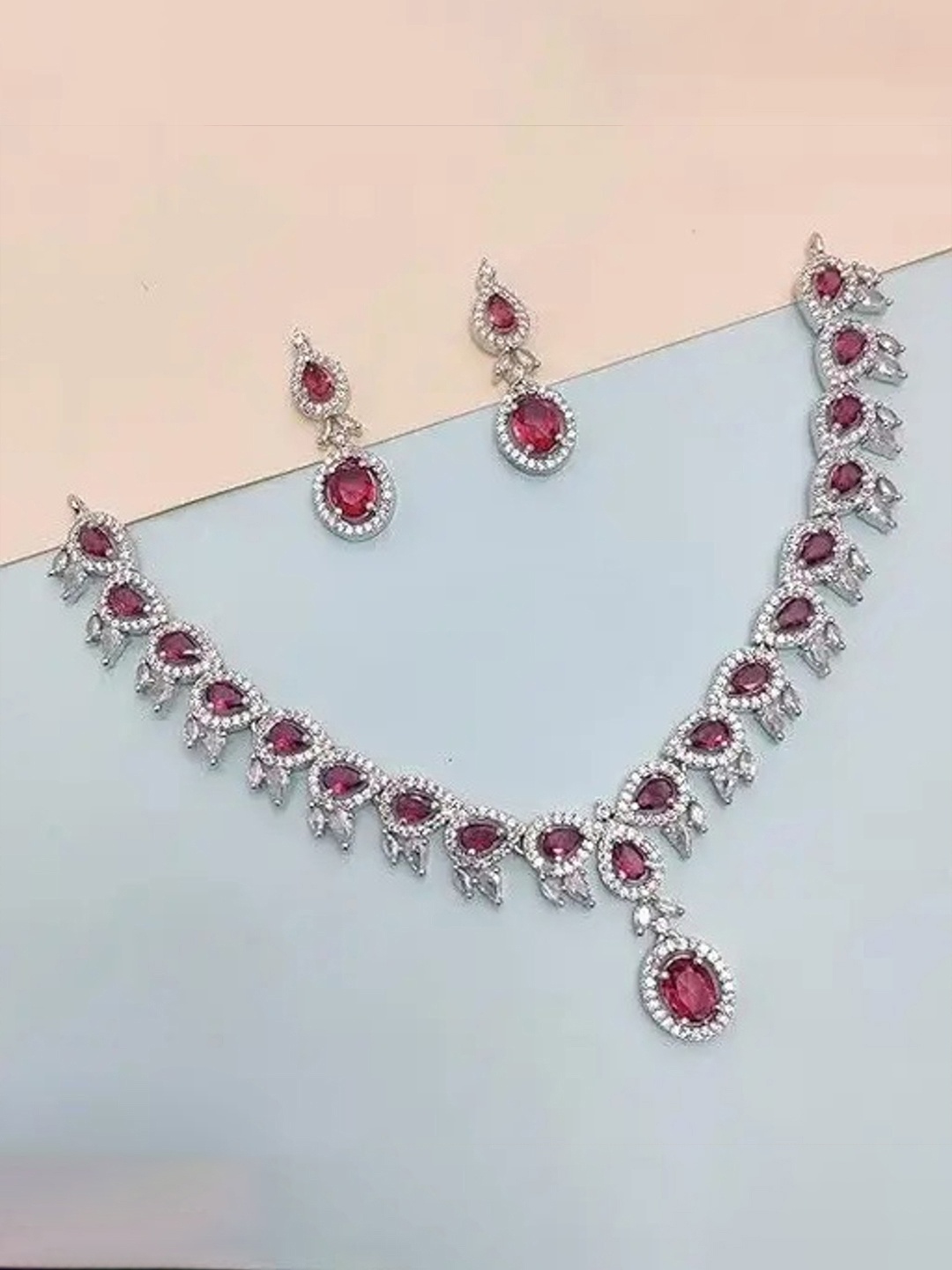 

Rangrozo Jewellery Gold-Plated Artificial Stones Studded Jewellery Set