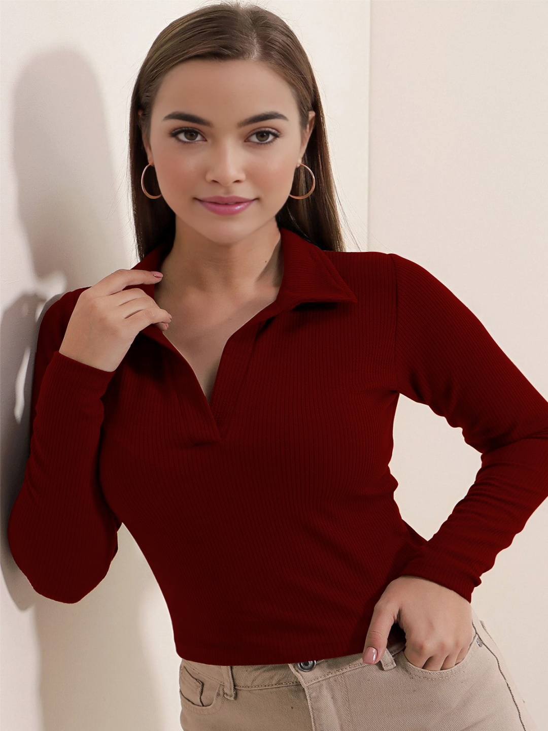 

Dream Beauty Fashion Top, Maroon