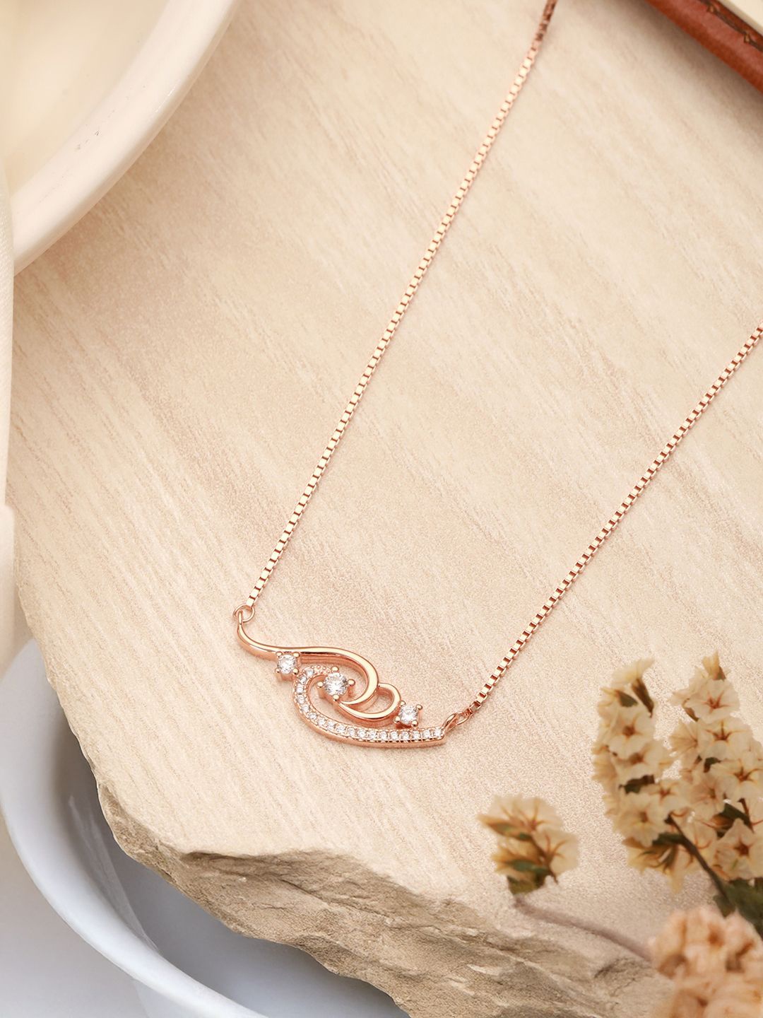 

SARAF SILVERETZ 925 Sterling Silver Rose Gold-Plated Chain