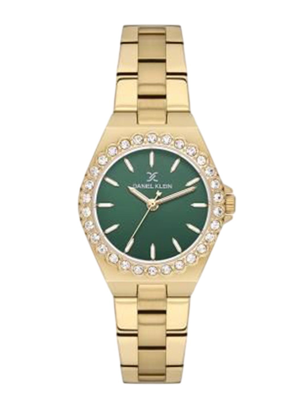 

Daniel Klein Women Embellished Dial & Stainless Steel Bracelet Style Straps Analogue Watch DK.1.13904-3, Gold