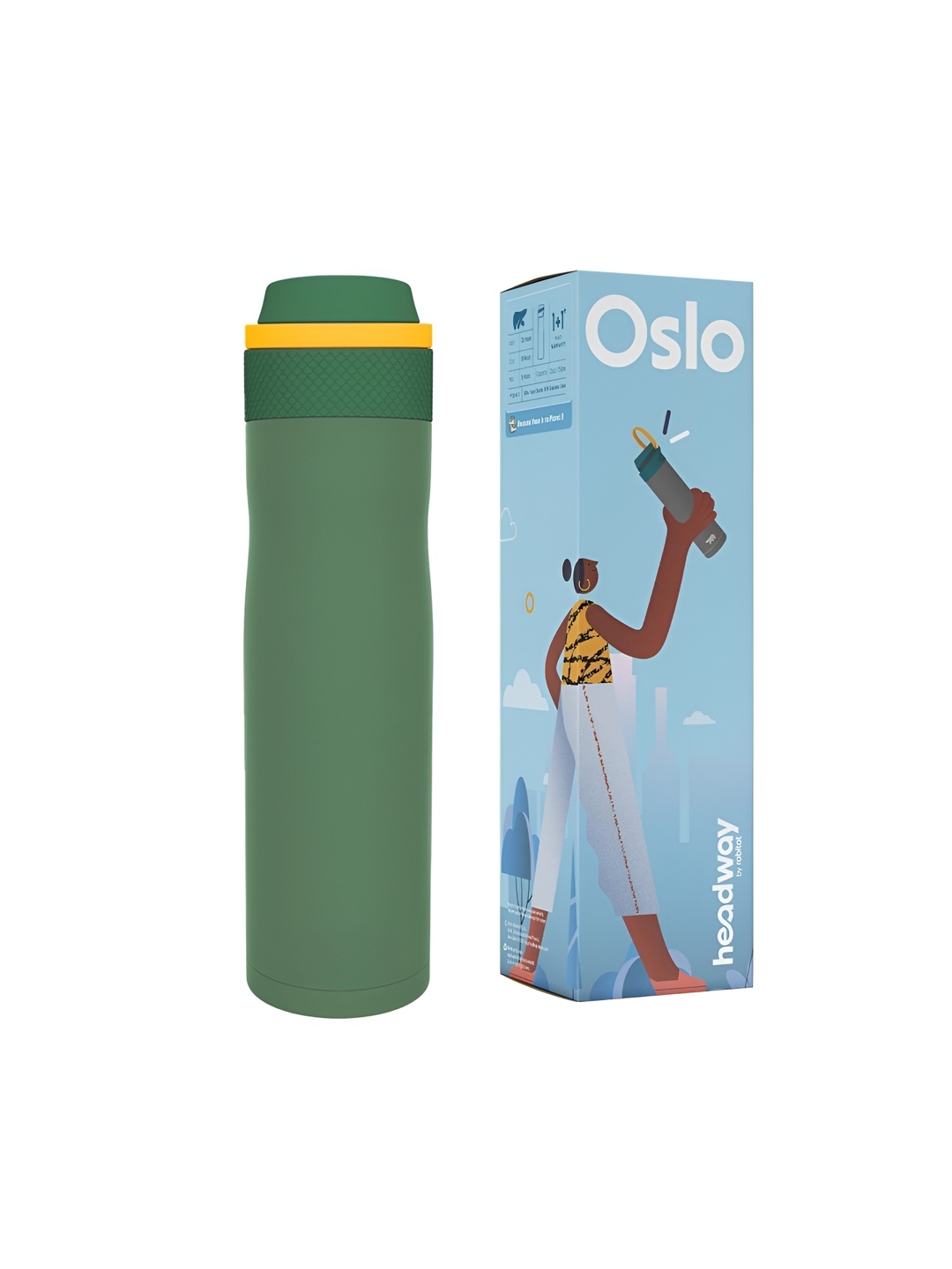 

Headway Green Single Stainless Steel Double Wall Vacuum Water Bottle