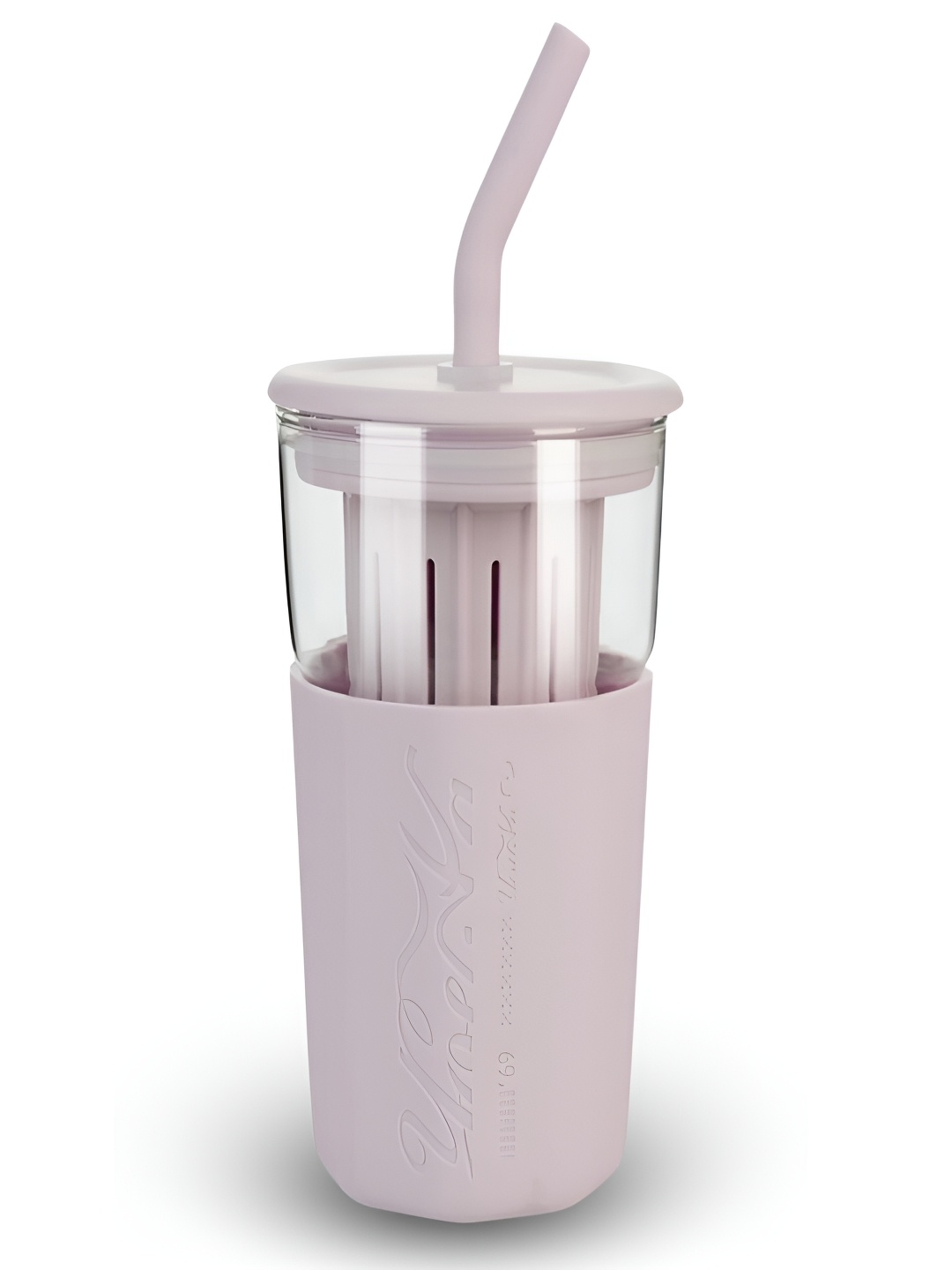 

YELONA Lavender Single Glass Solid Double Wall Vacuum Water Bottle